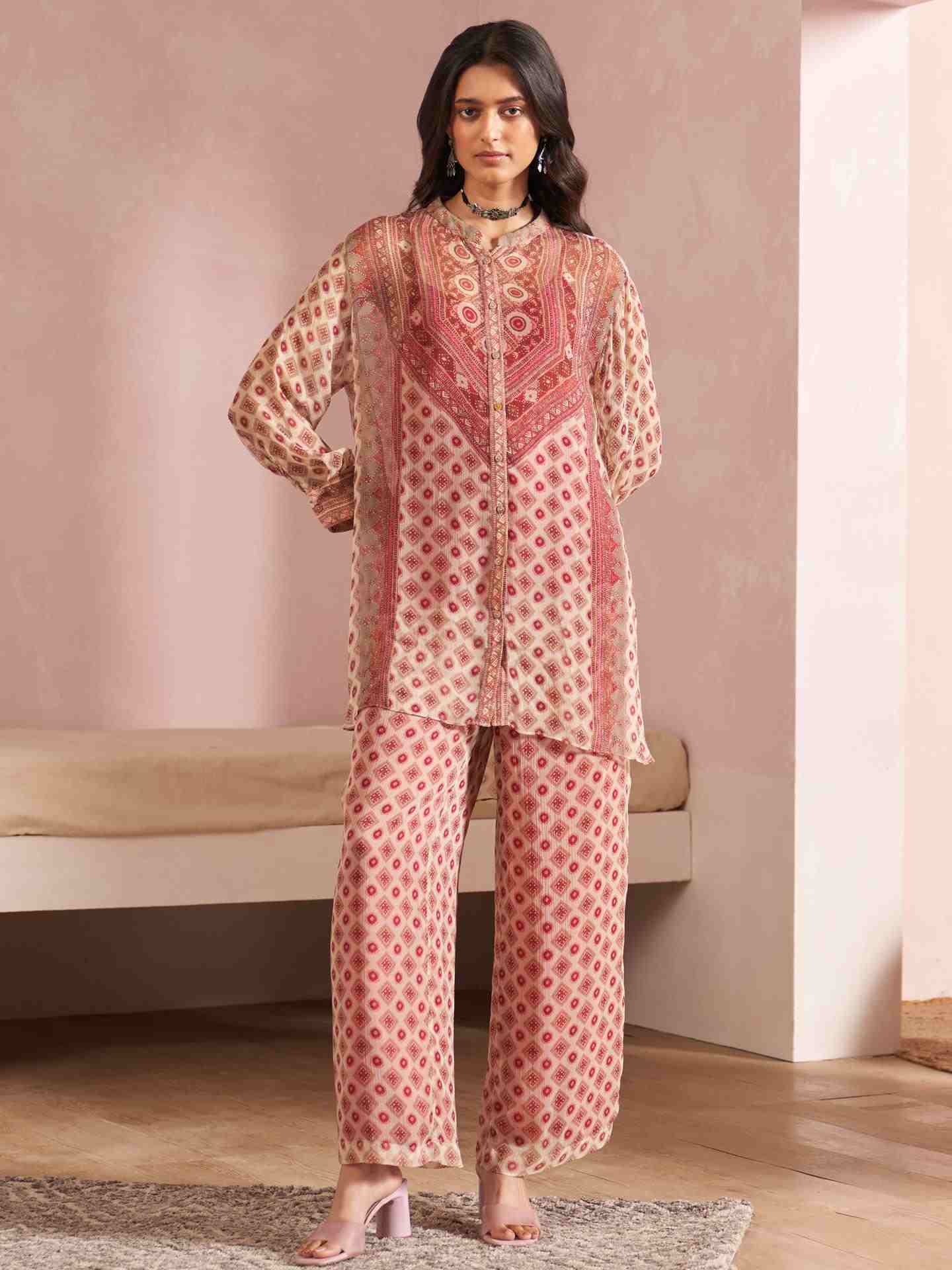 Ecru Khanak Co-ord Set