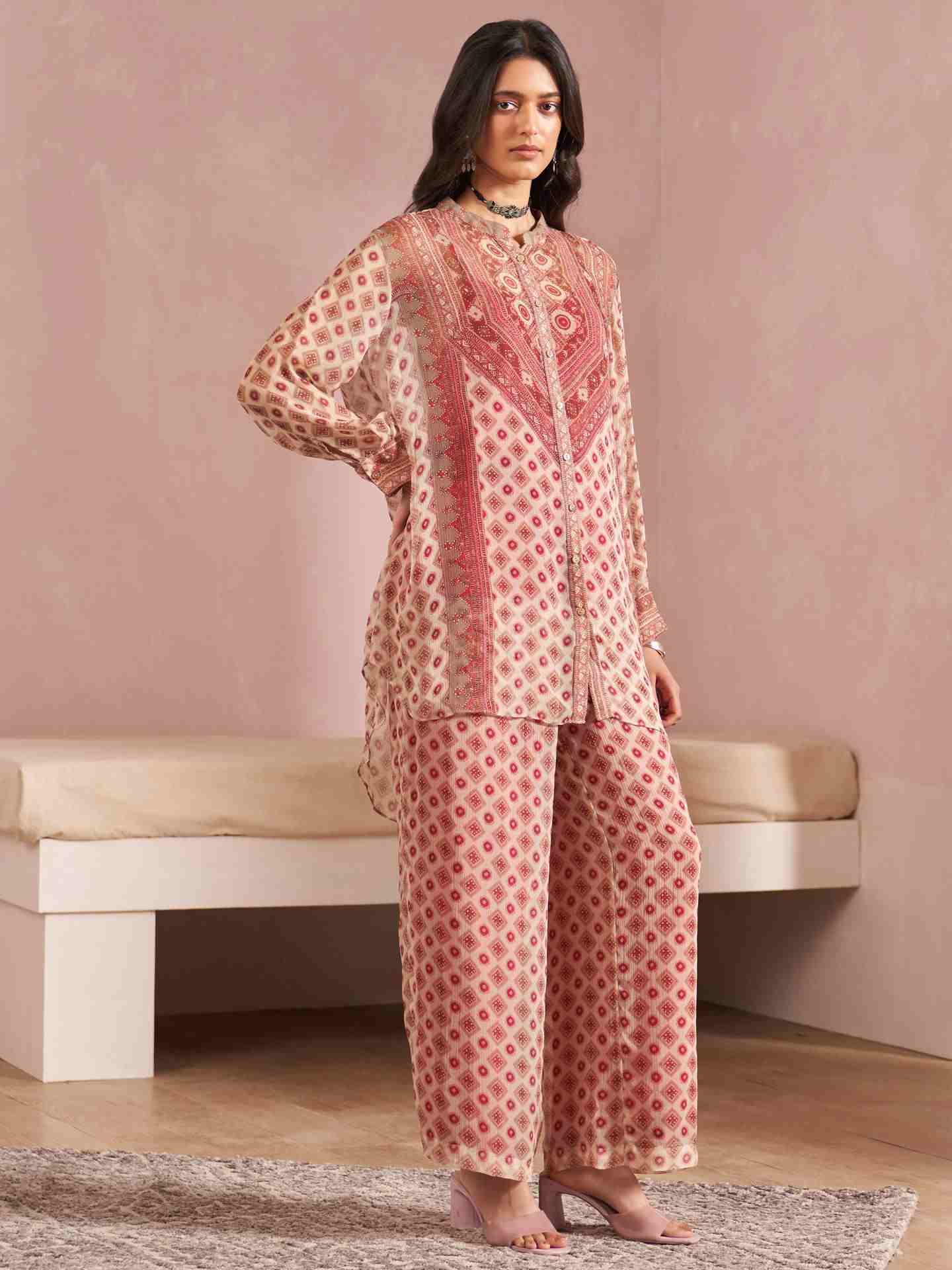 Ecru Khanak Co-ord Set