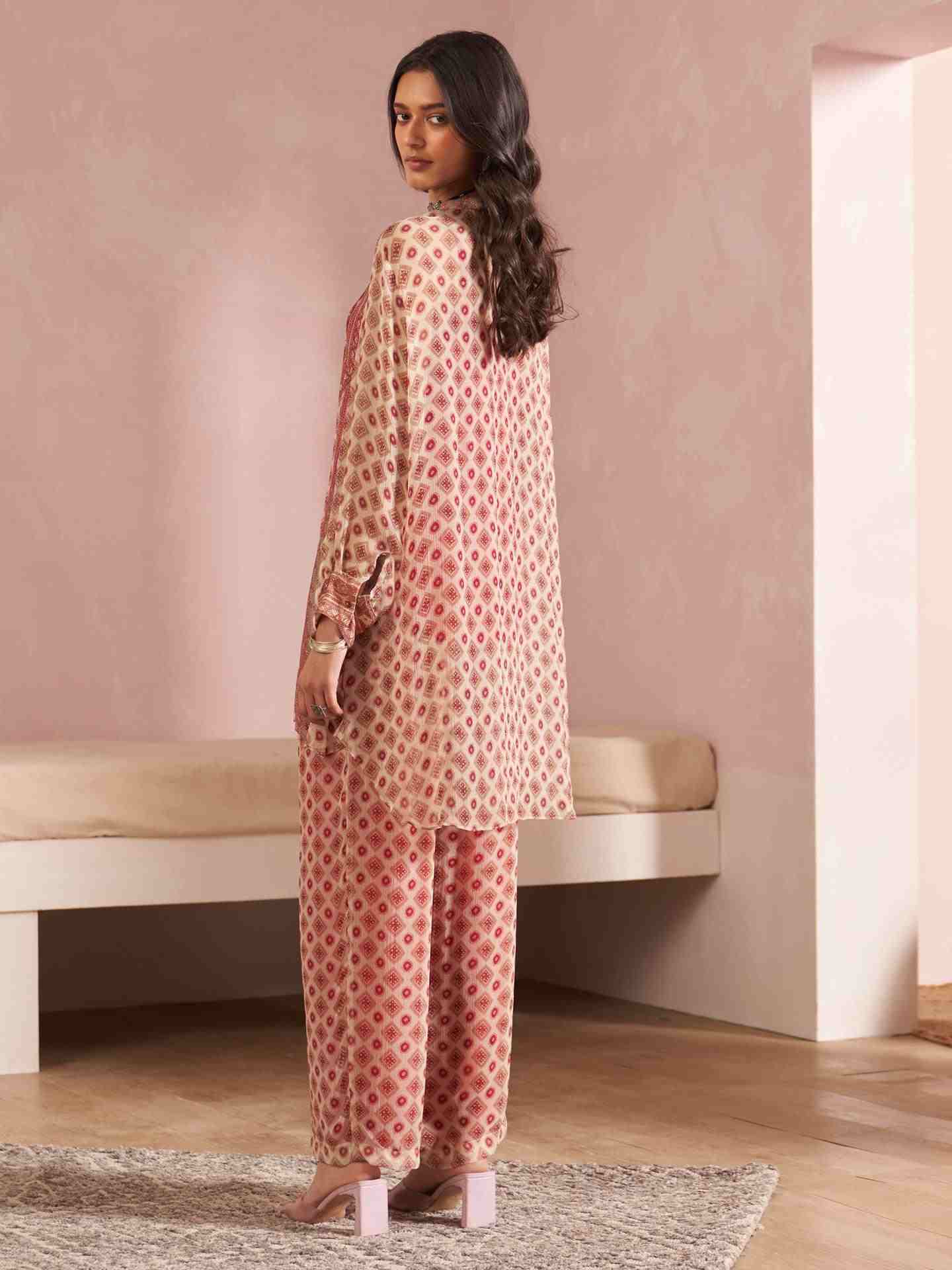 Ecru Khanak Co-ord Set
