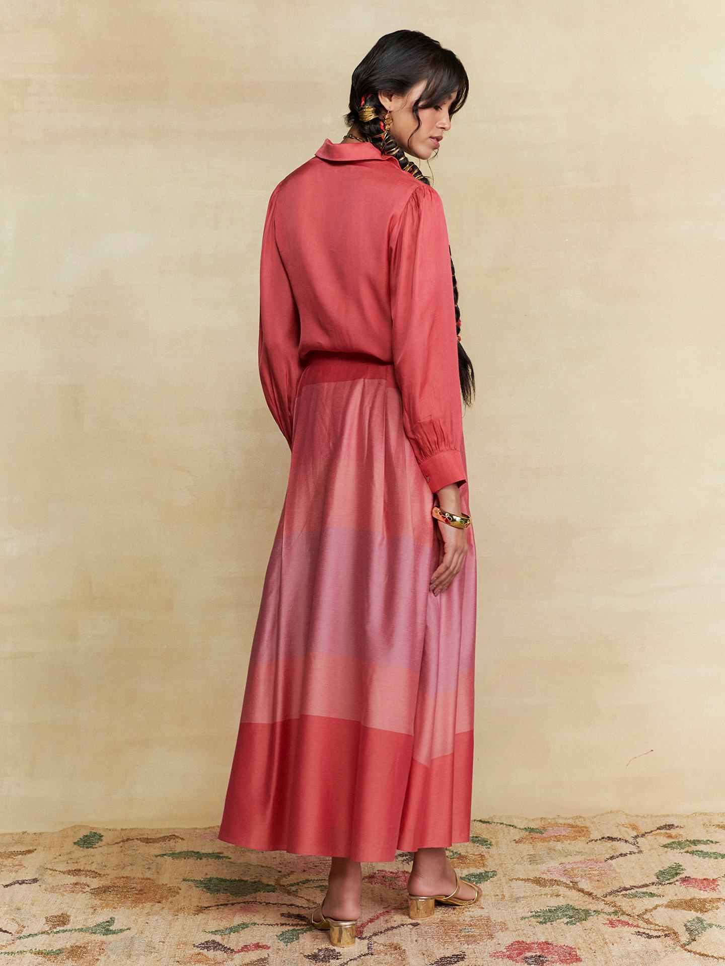 Coral Colorblock  Co-Ord Set