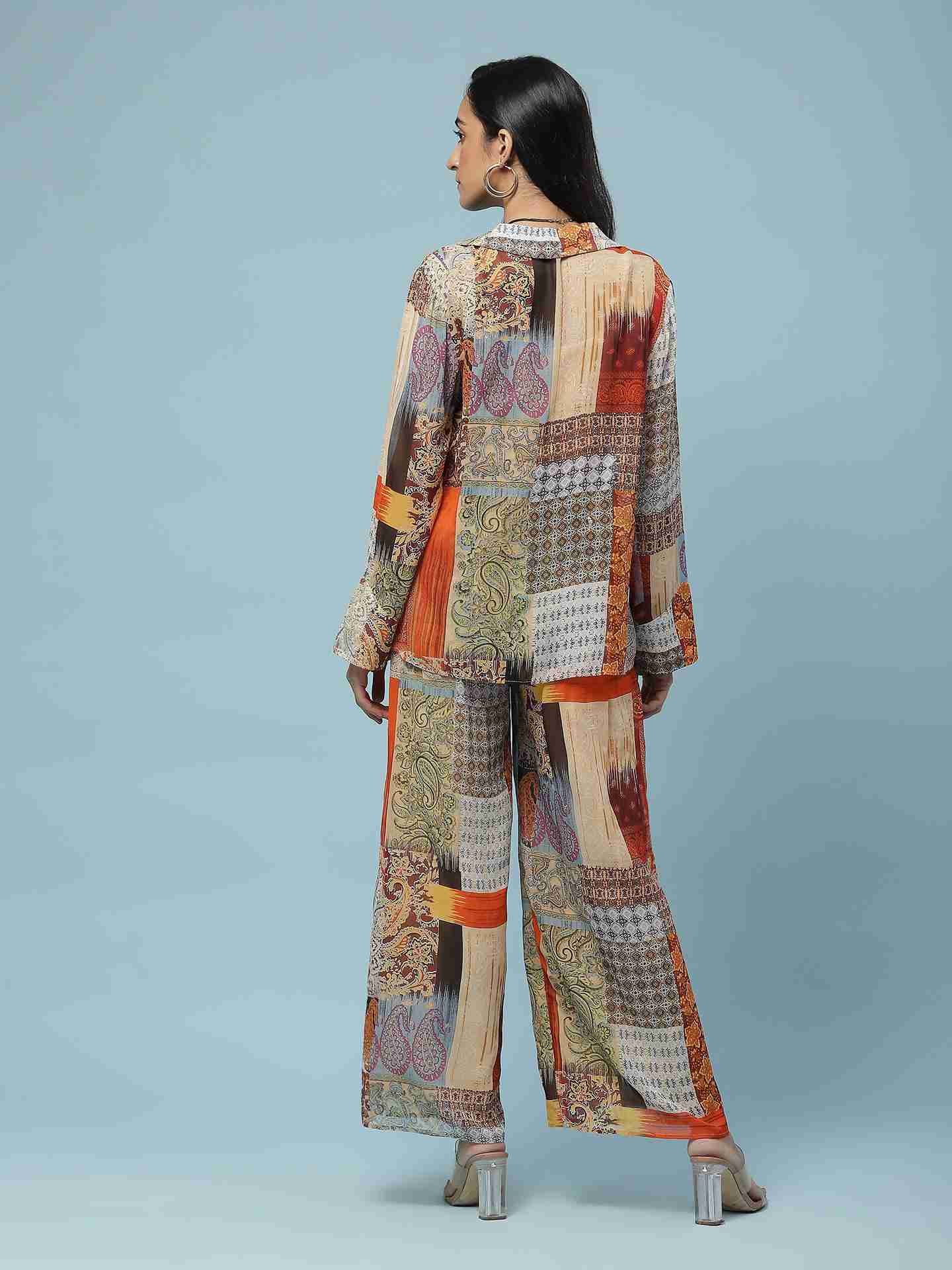 Brown Multi Calist Co-Ord Set