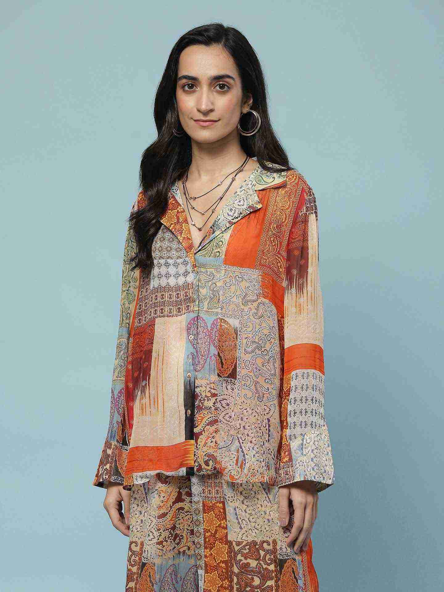 Brown Multi Calist Co-Ord Set