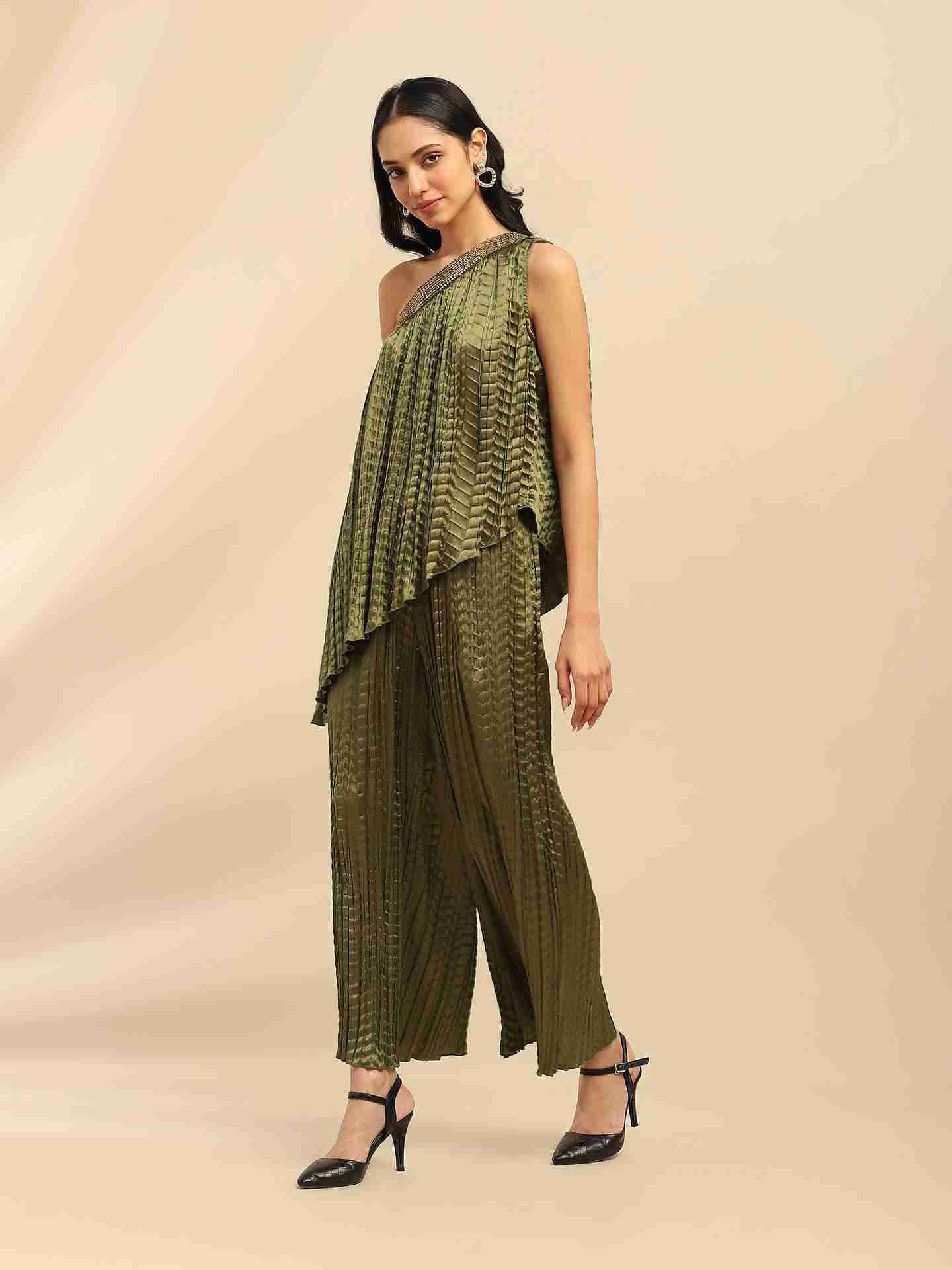 Green Delphia Solid Co-Ord Set