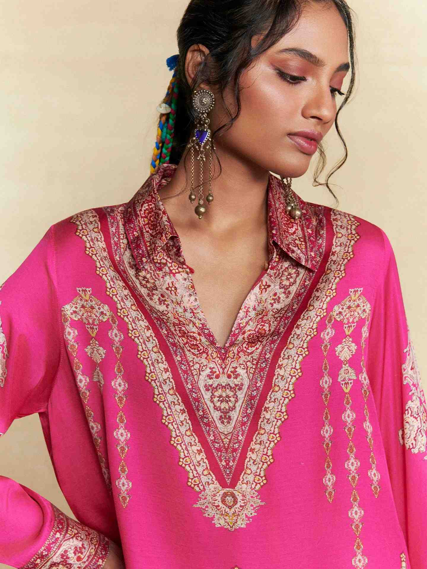 Fushia Caspian Carpet Cord Set