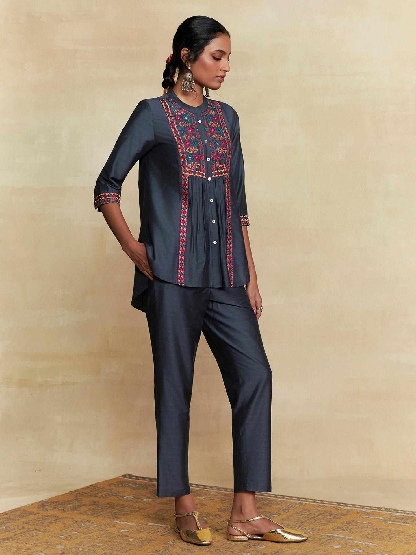 Grey Naila Festive  
 Cord Set