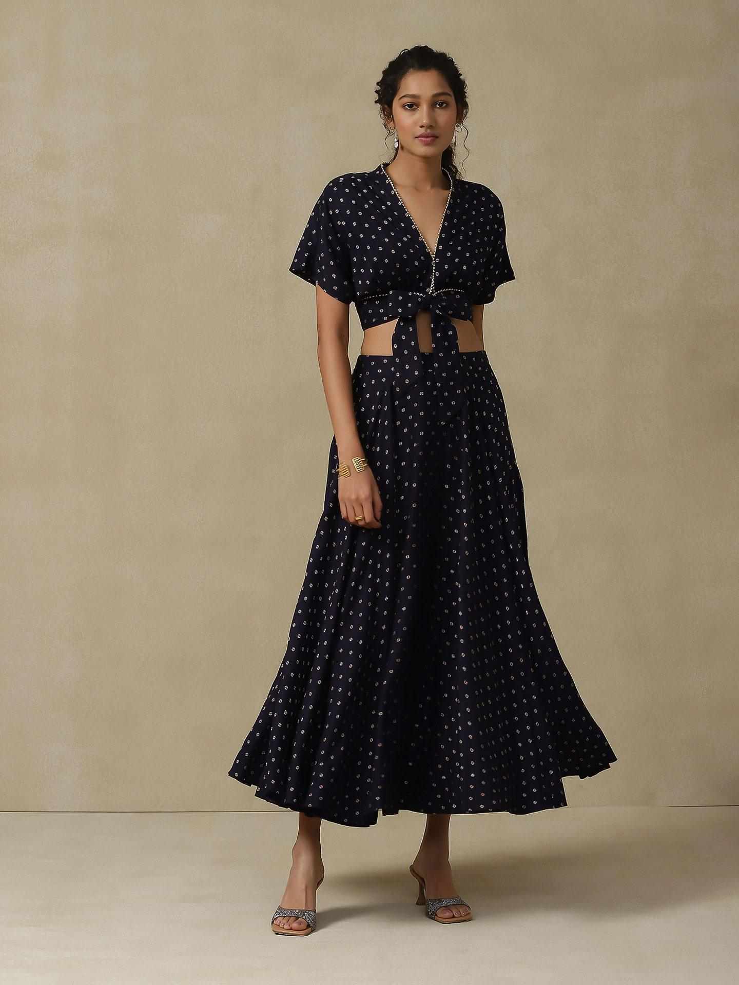 Navy Kashumi Solid Co-Ord Set