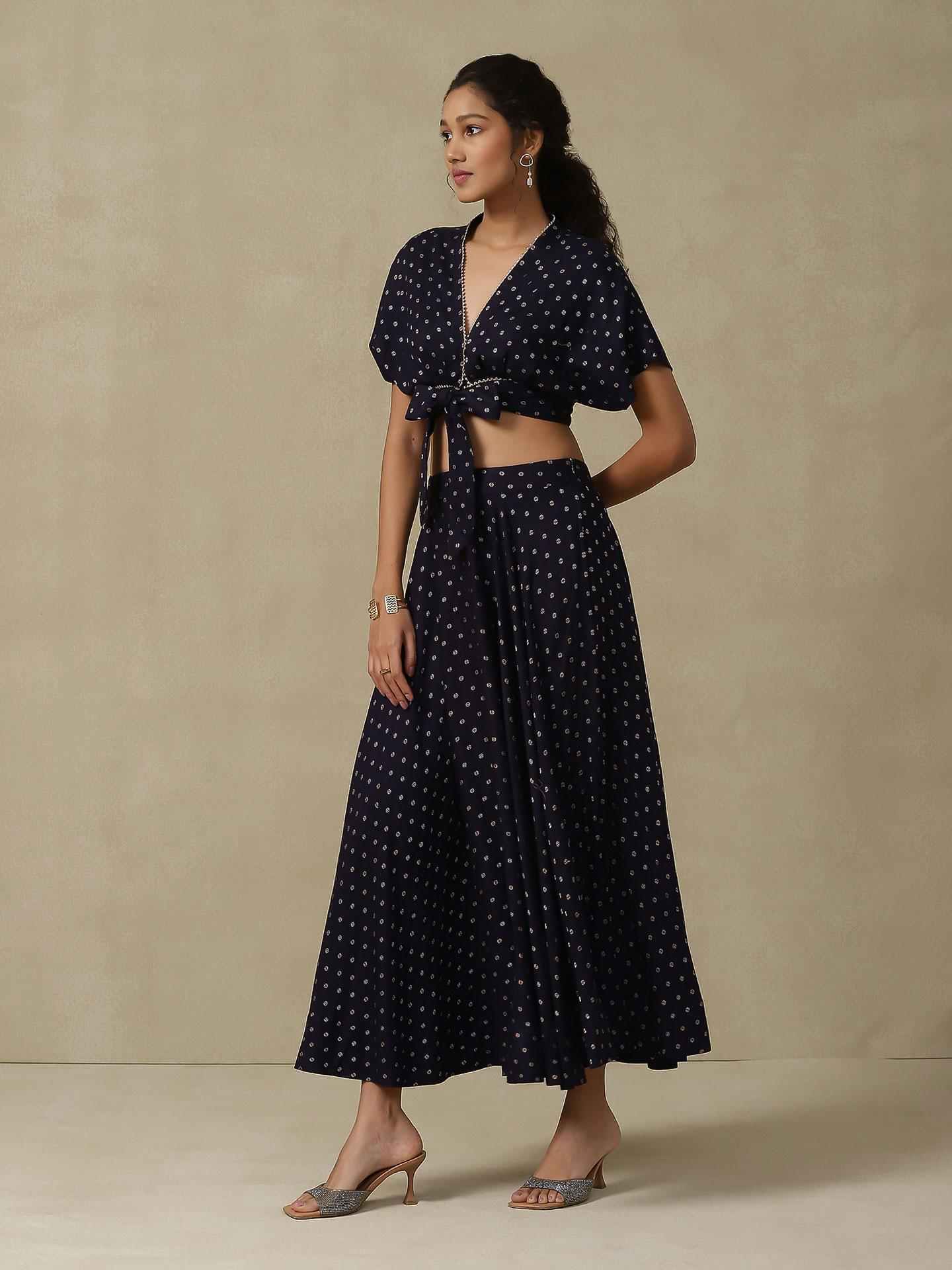 Navy Kashumi Solid Co-Ord Set