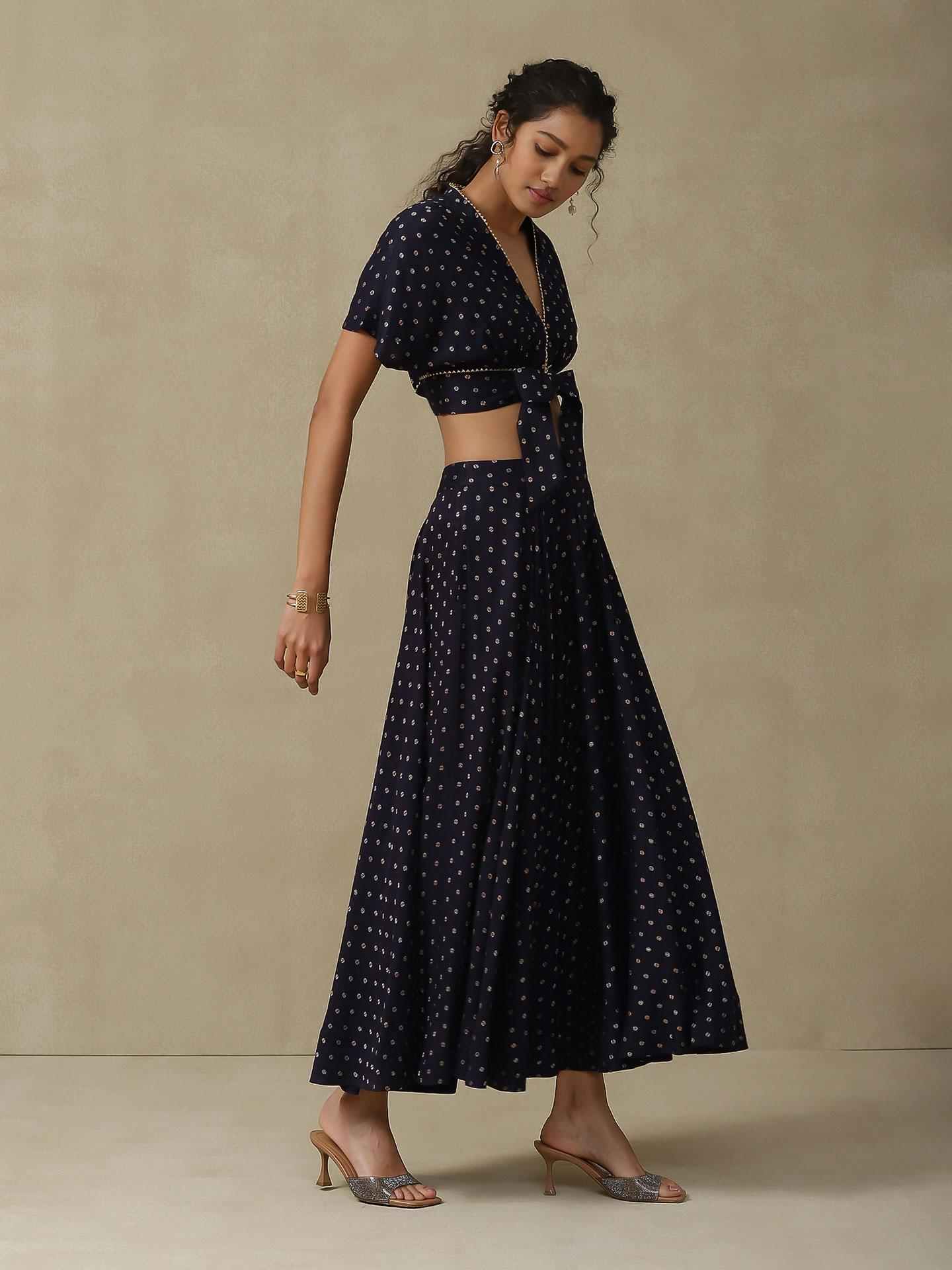 Navy Kashumi Solid Co-Ord Set