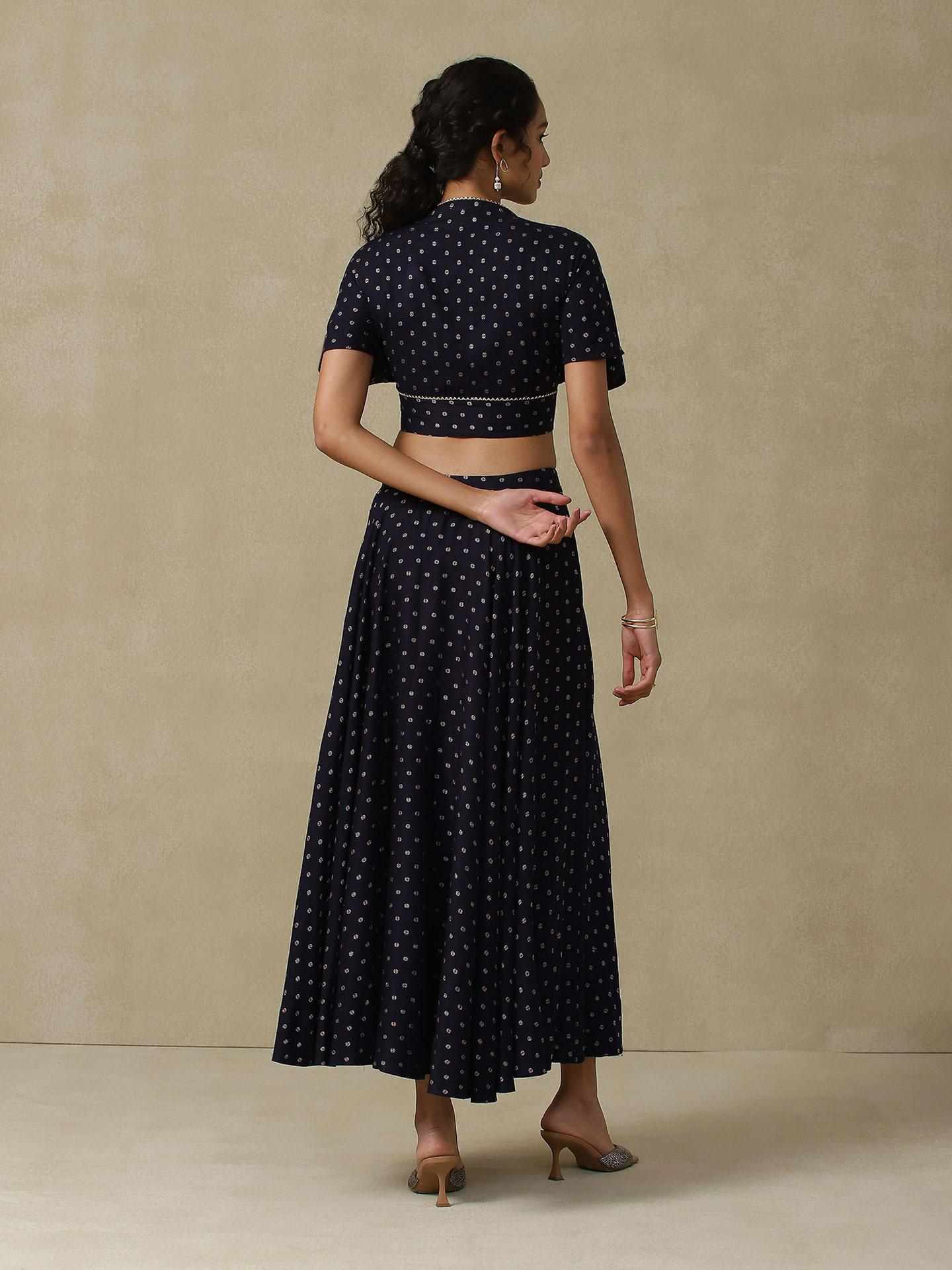 Navy Kashumi Solid Co-Ord Set