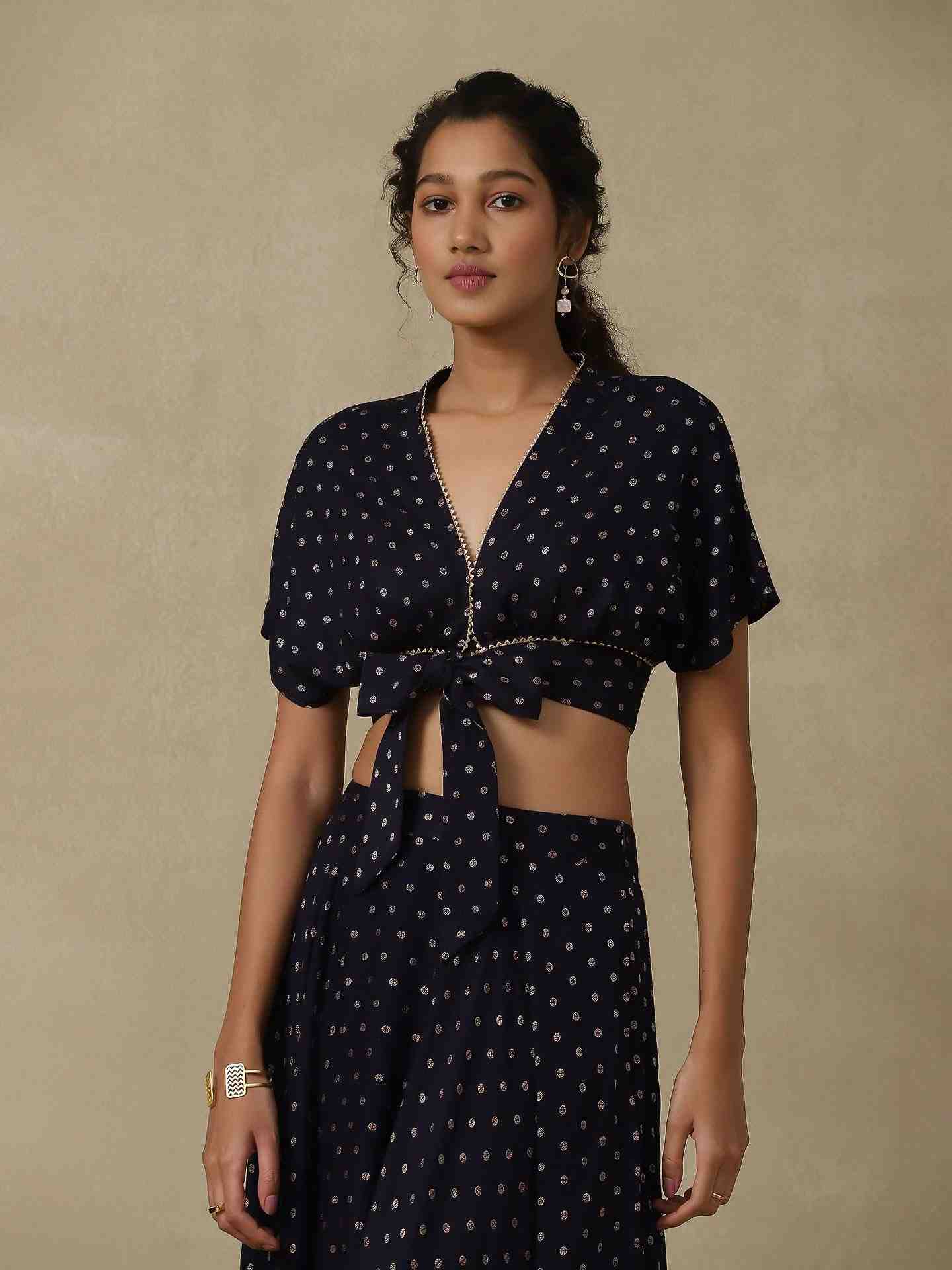 Navy Kashumi Solid Co-Ord Set