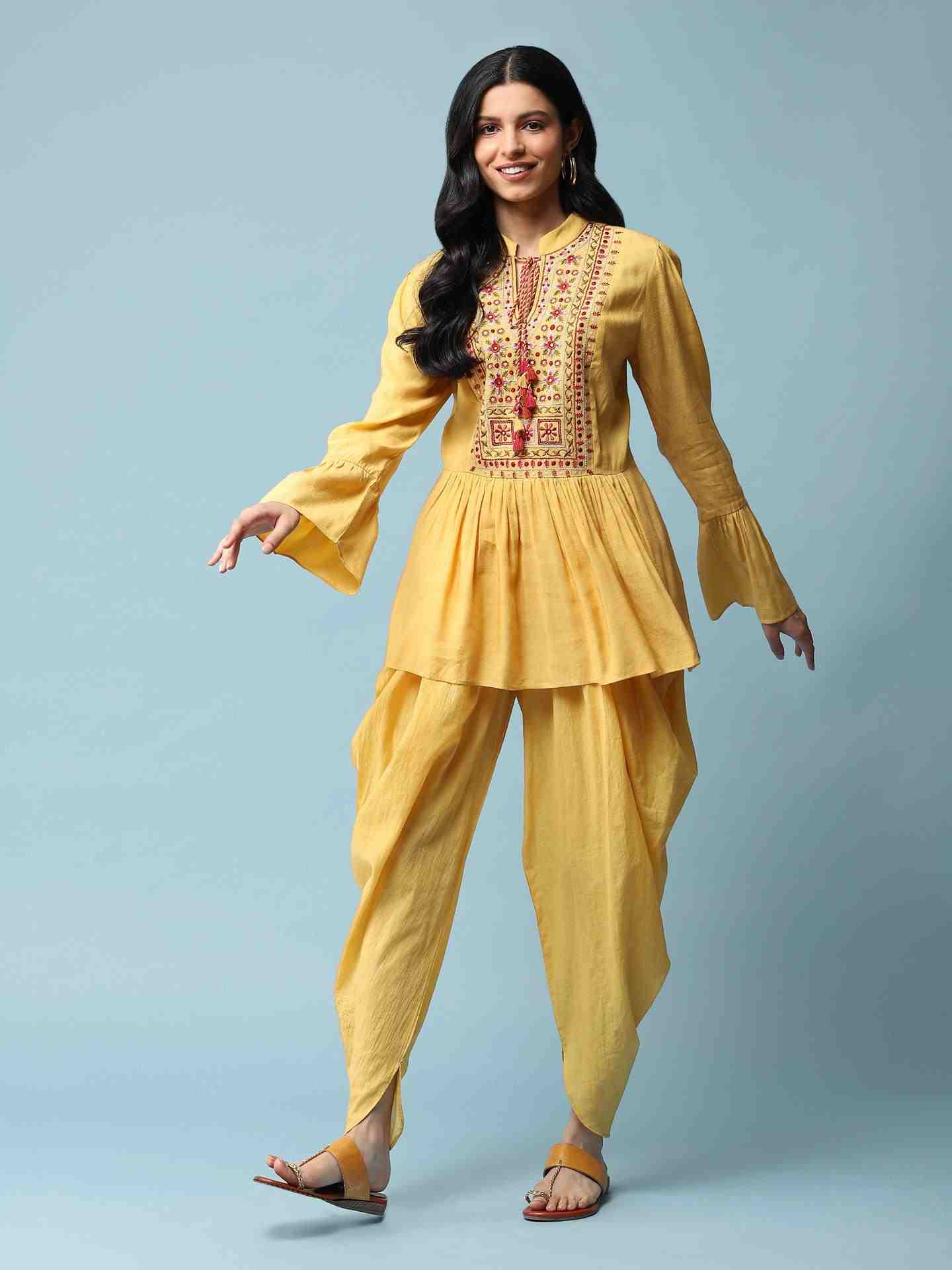 Yellow Anusurya Solid Co-Ord Set