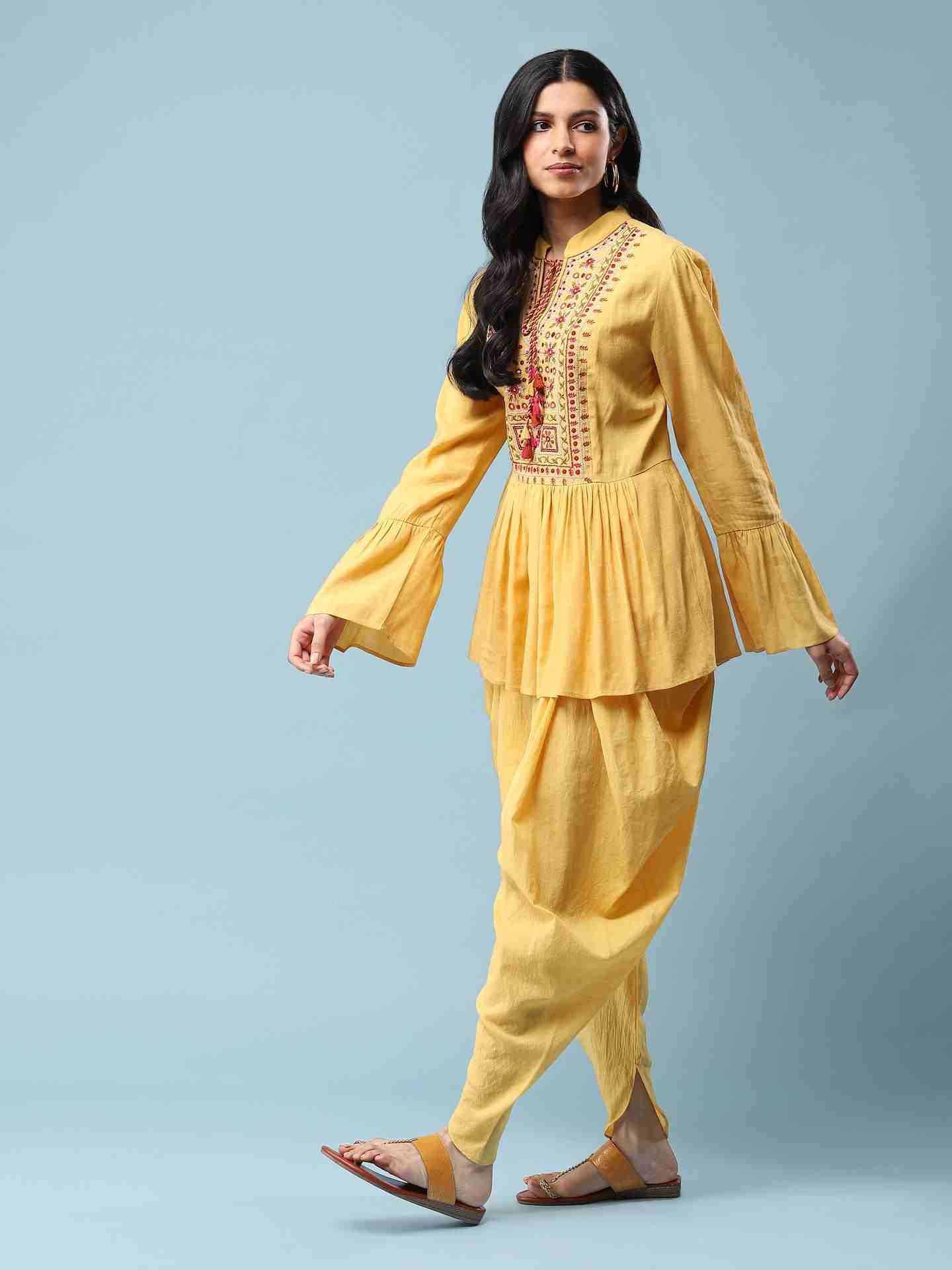 Yellow Anusurya Solid Co-Ord Set