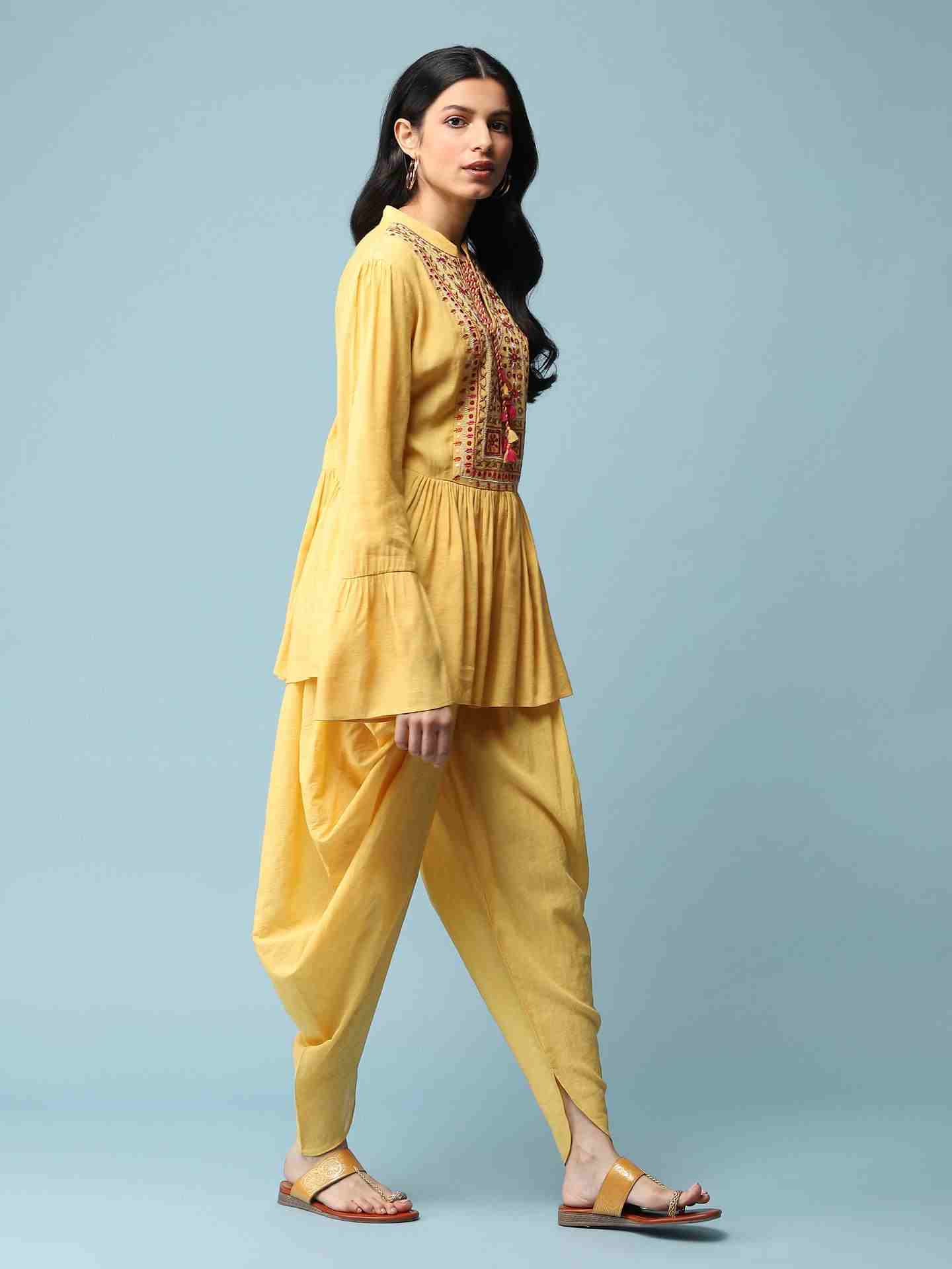 Yellow Anusurya Solid Co-Ord Set
