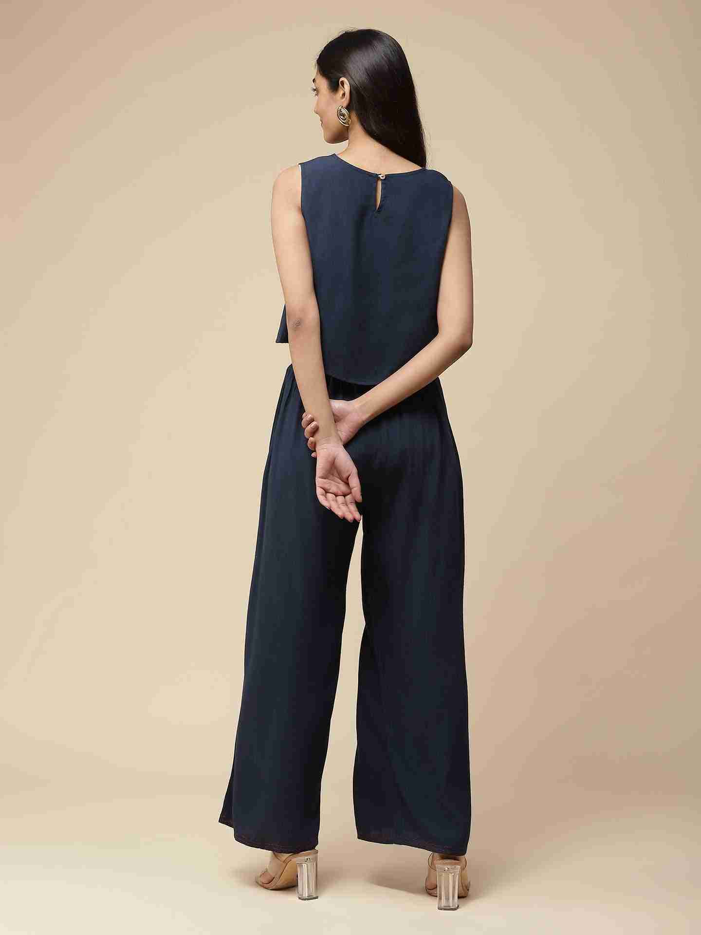 Navy Viti Solid Co-Ord Set