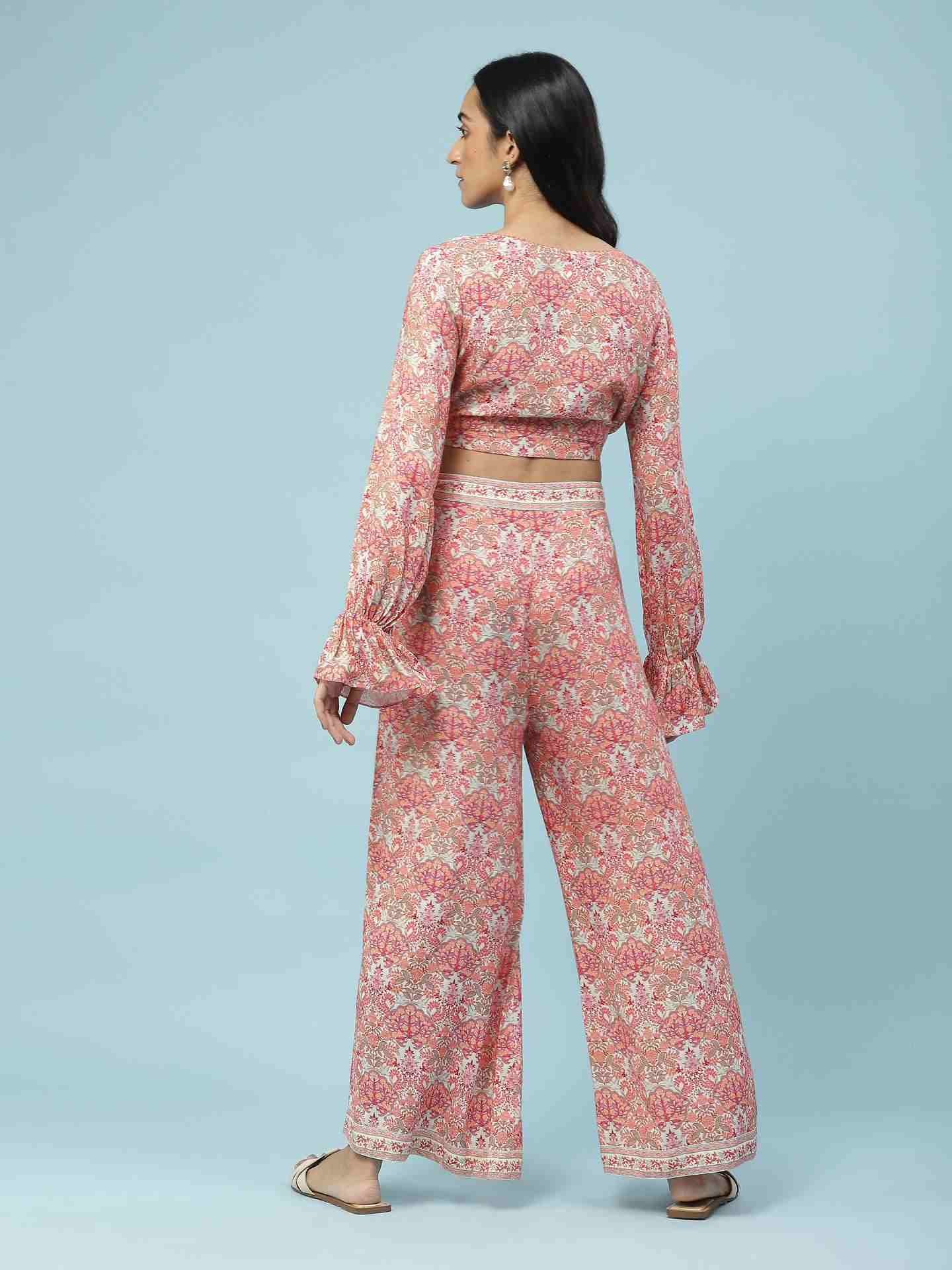Pink Islamic Butti Co-Ord Set