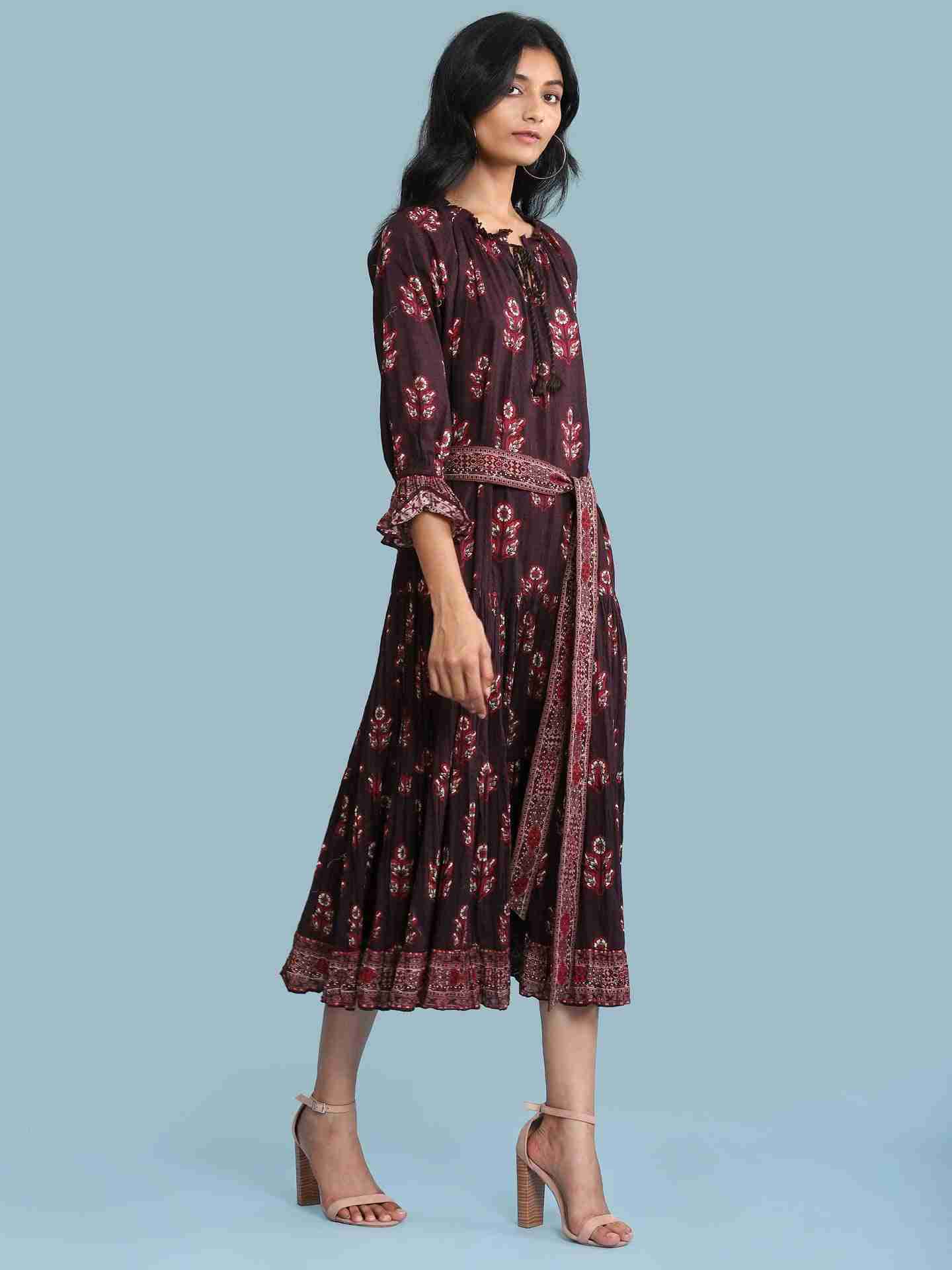 Brown Irani Long Dress