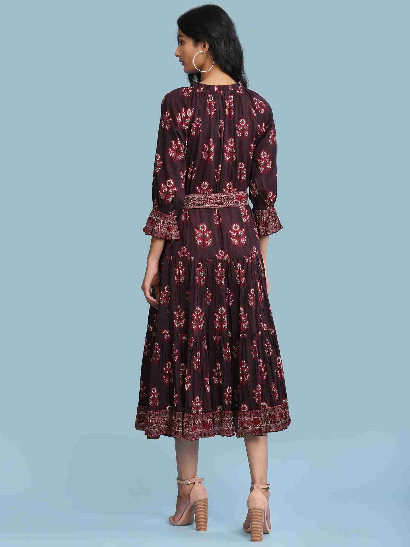 Brown Irani Long Dress