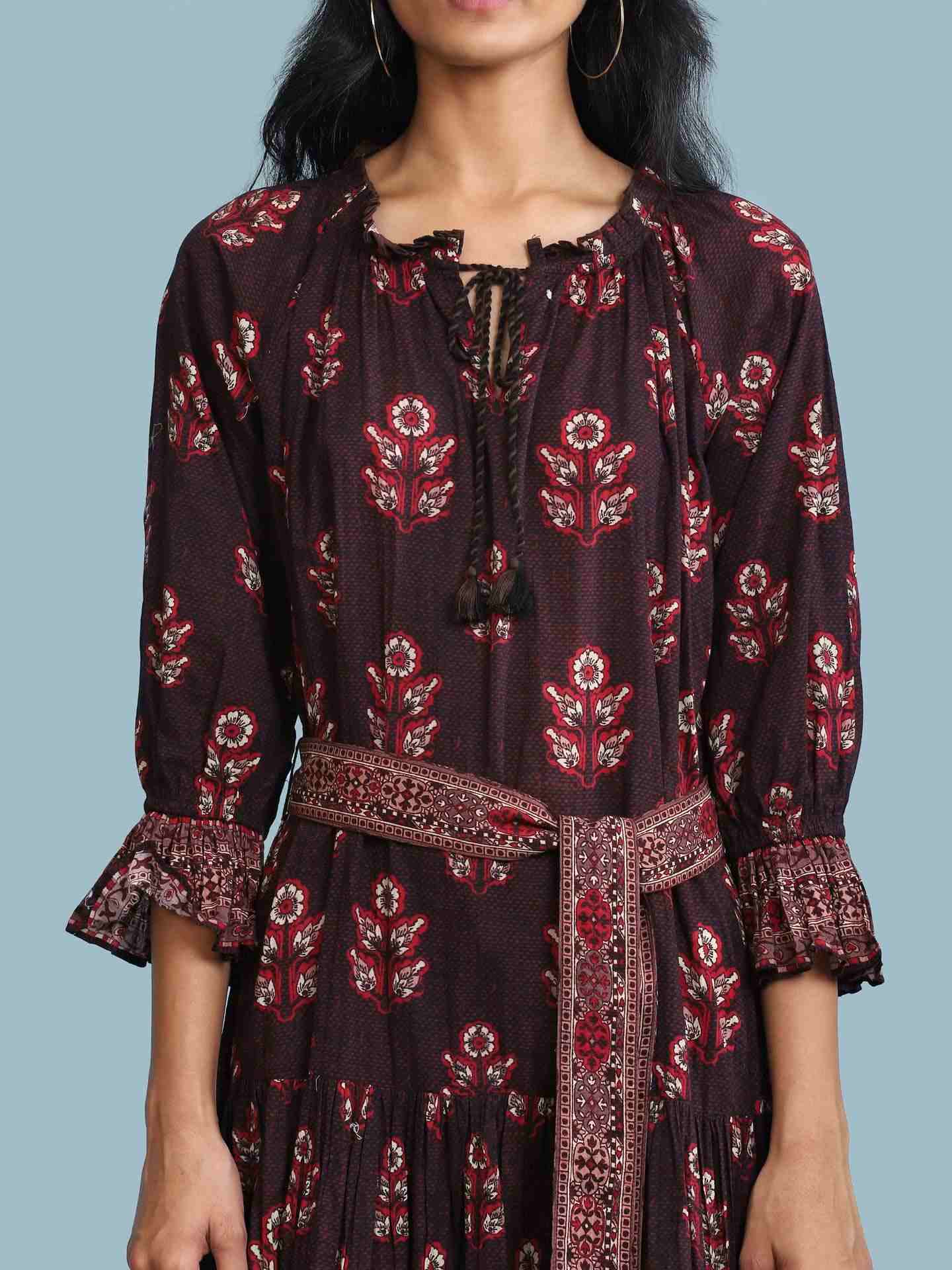 Brown Irani Long Dress