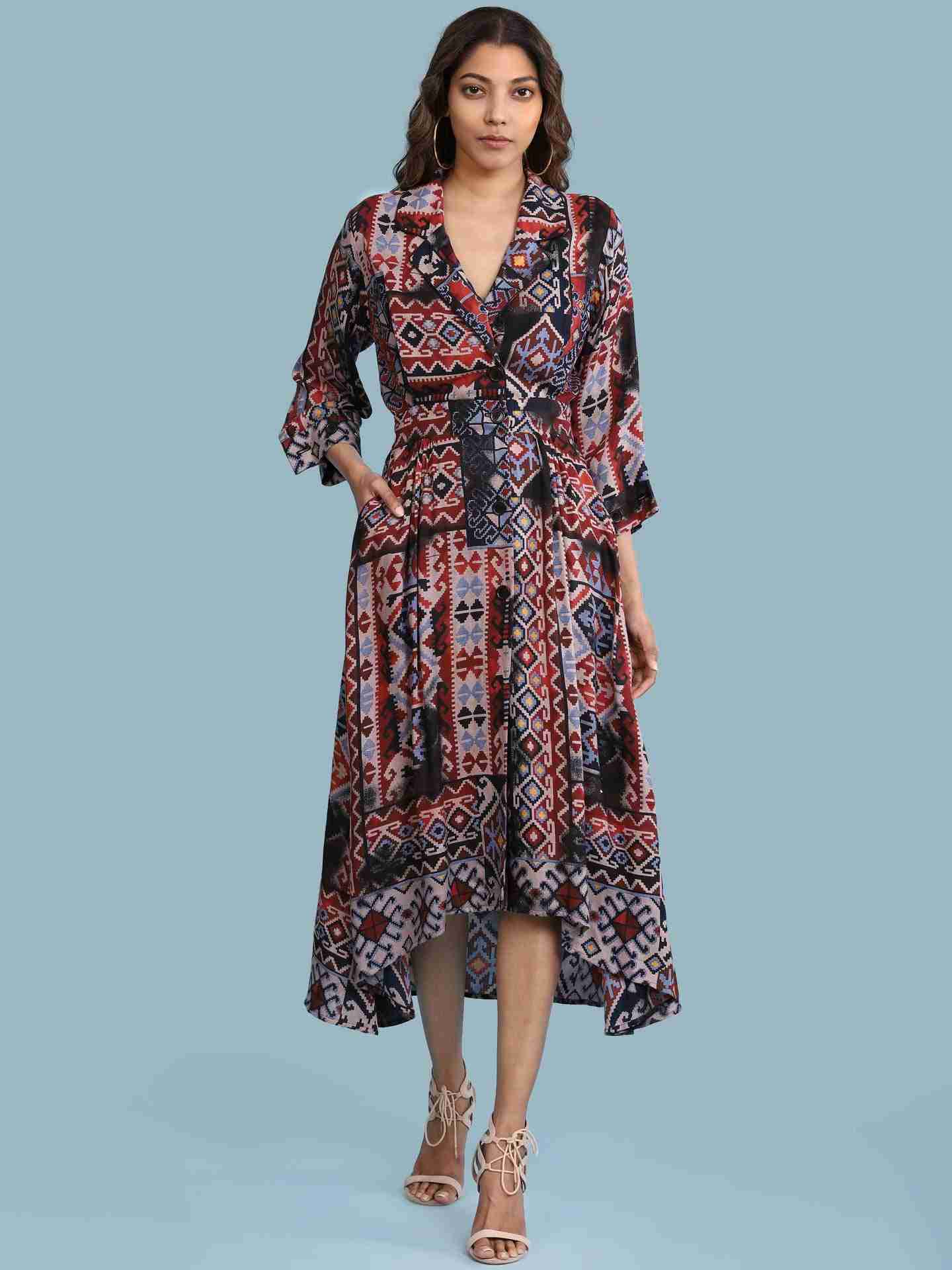 Black Turkistan Long Dress