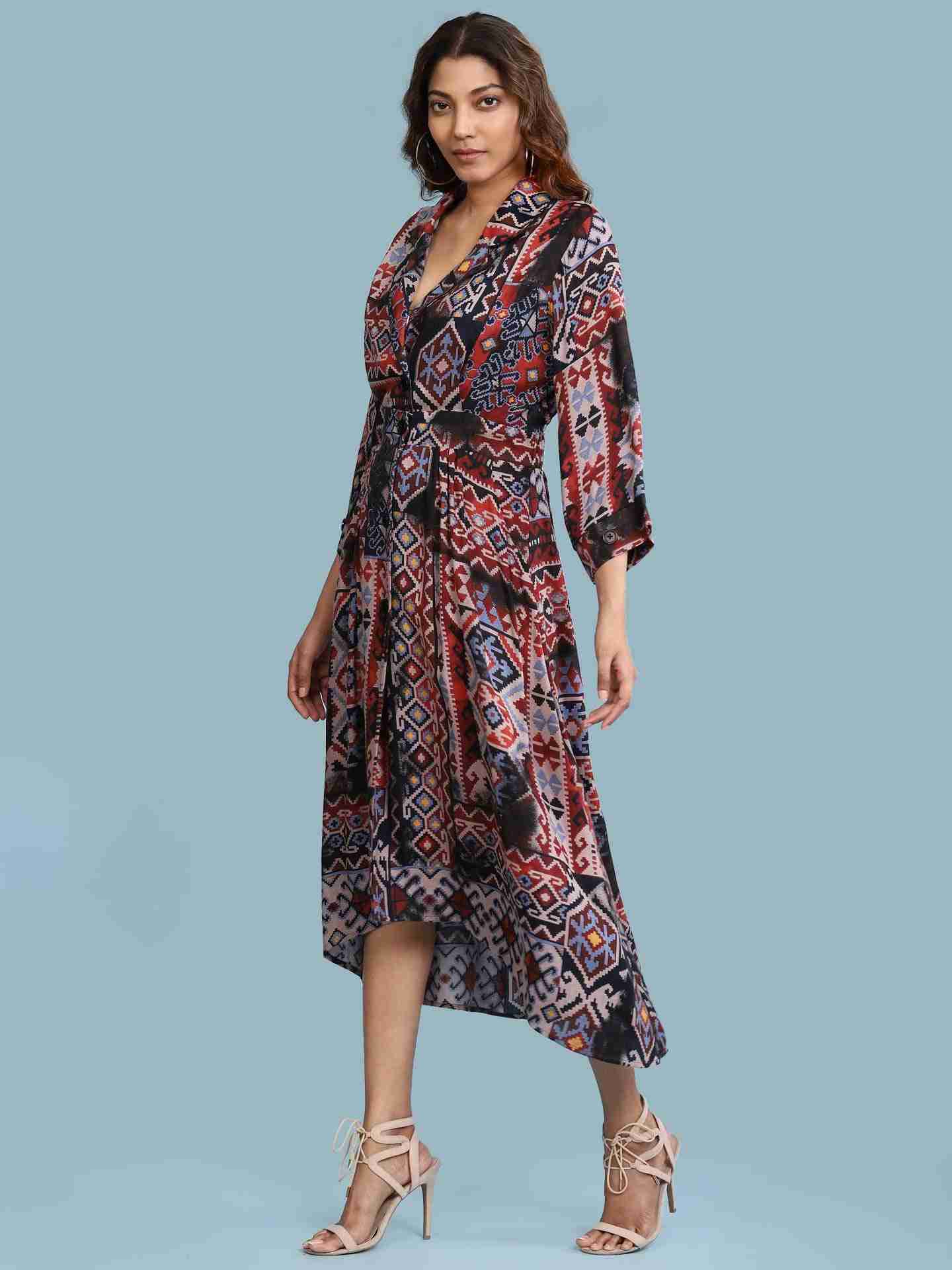 Black Turkistan Long Dress