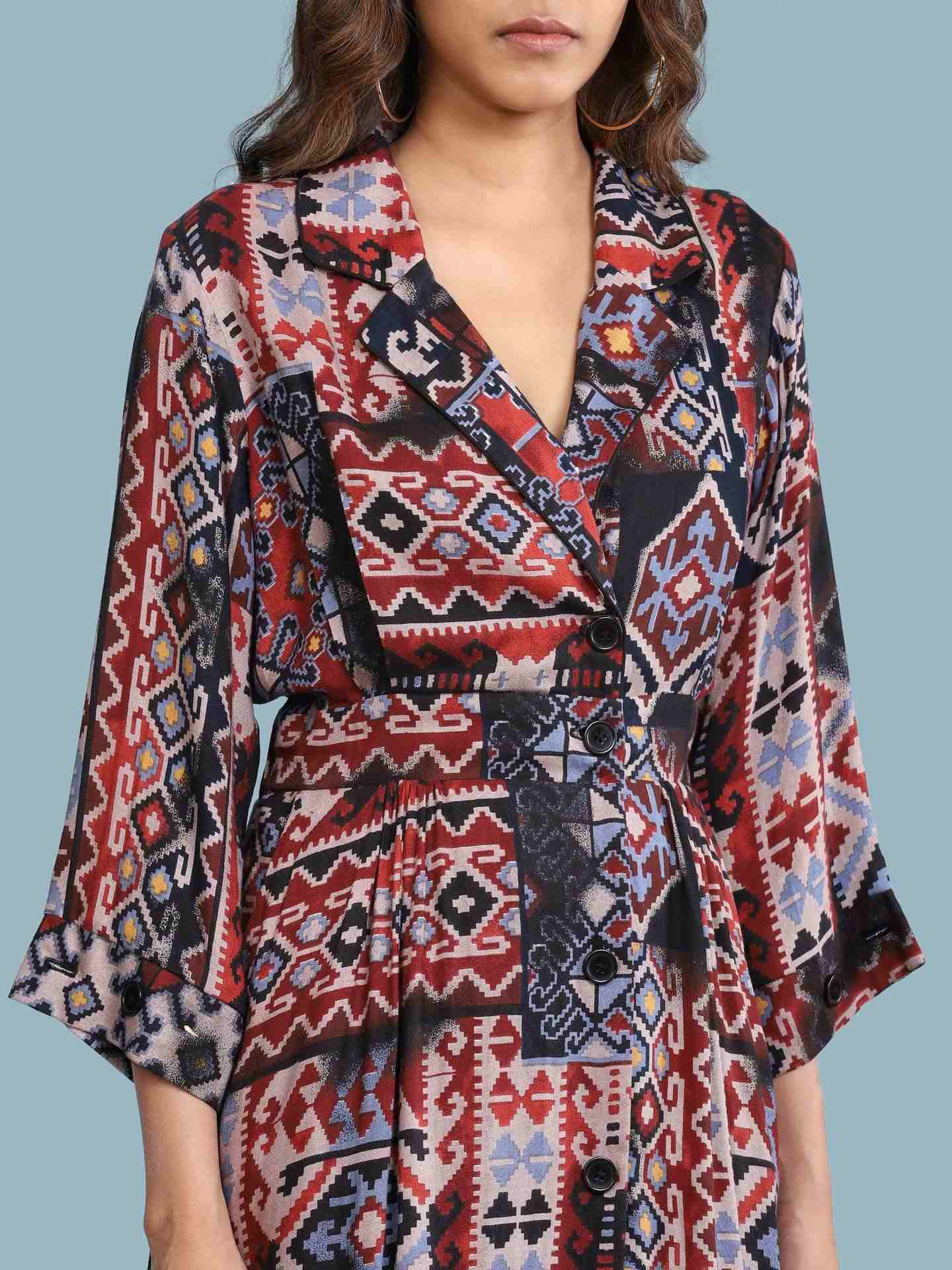 Black Turkistan Long Dress