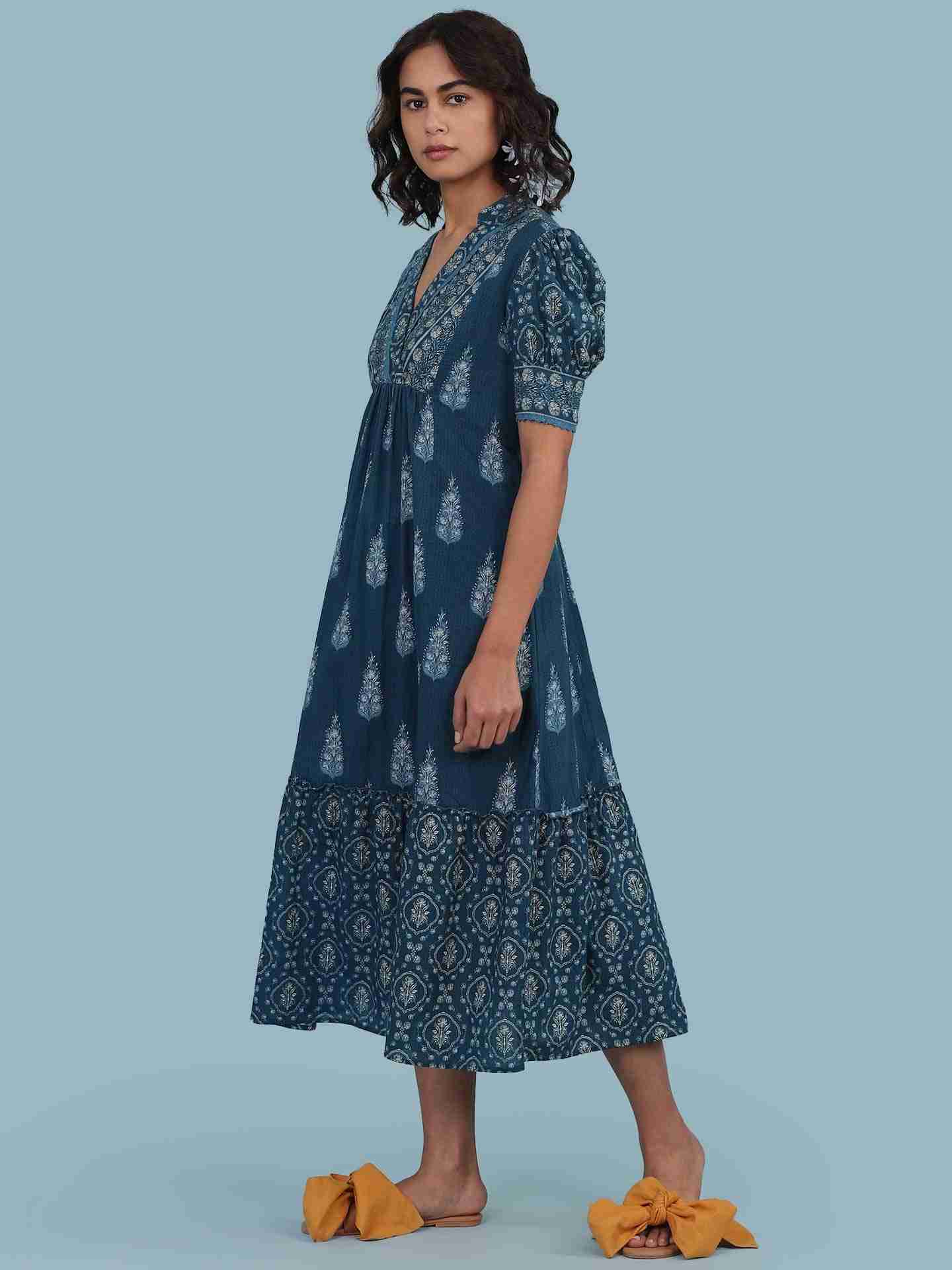 Blue Parth Long Dress