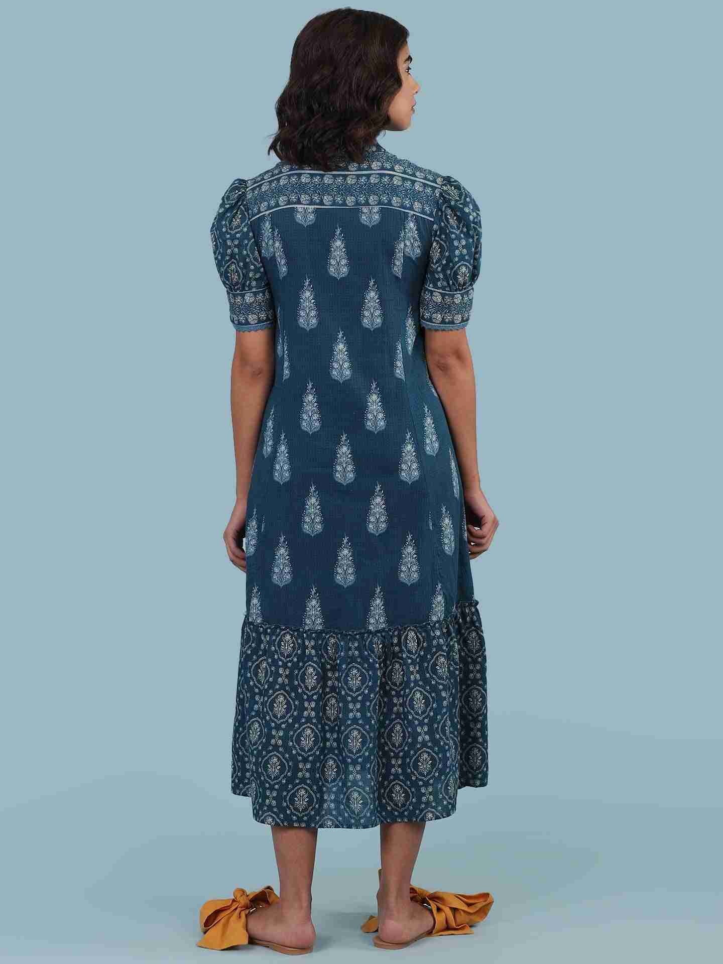 Blue Parth Long Dress