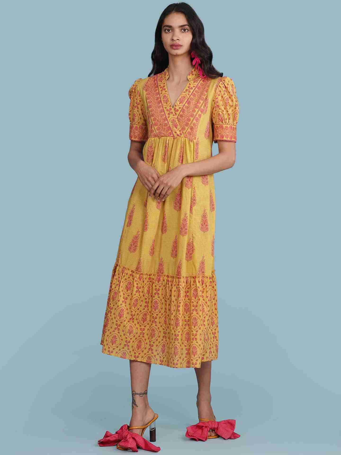 Yellow Parth Long Dress