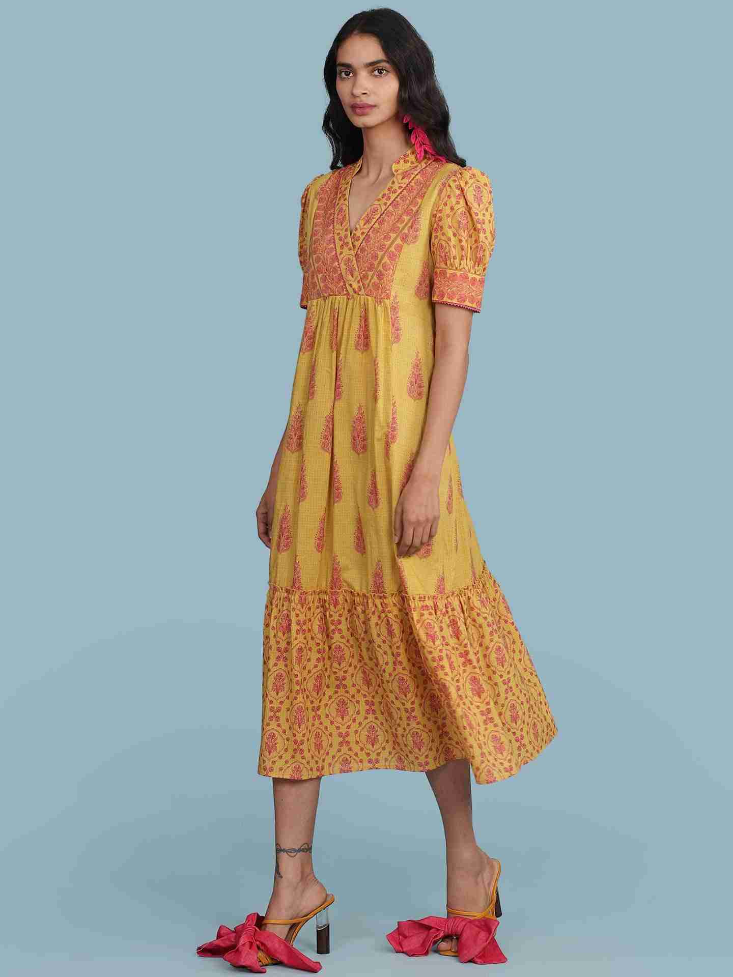 Yellow Parth Long Dress