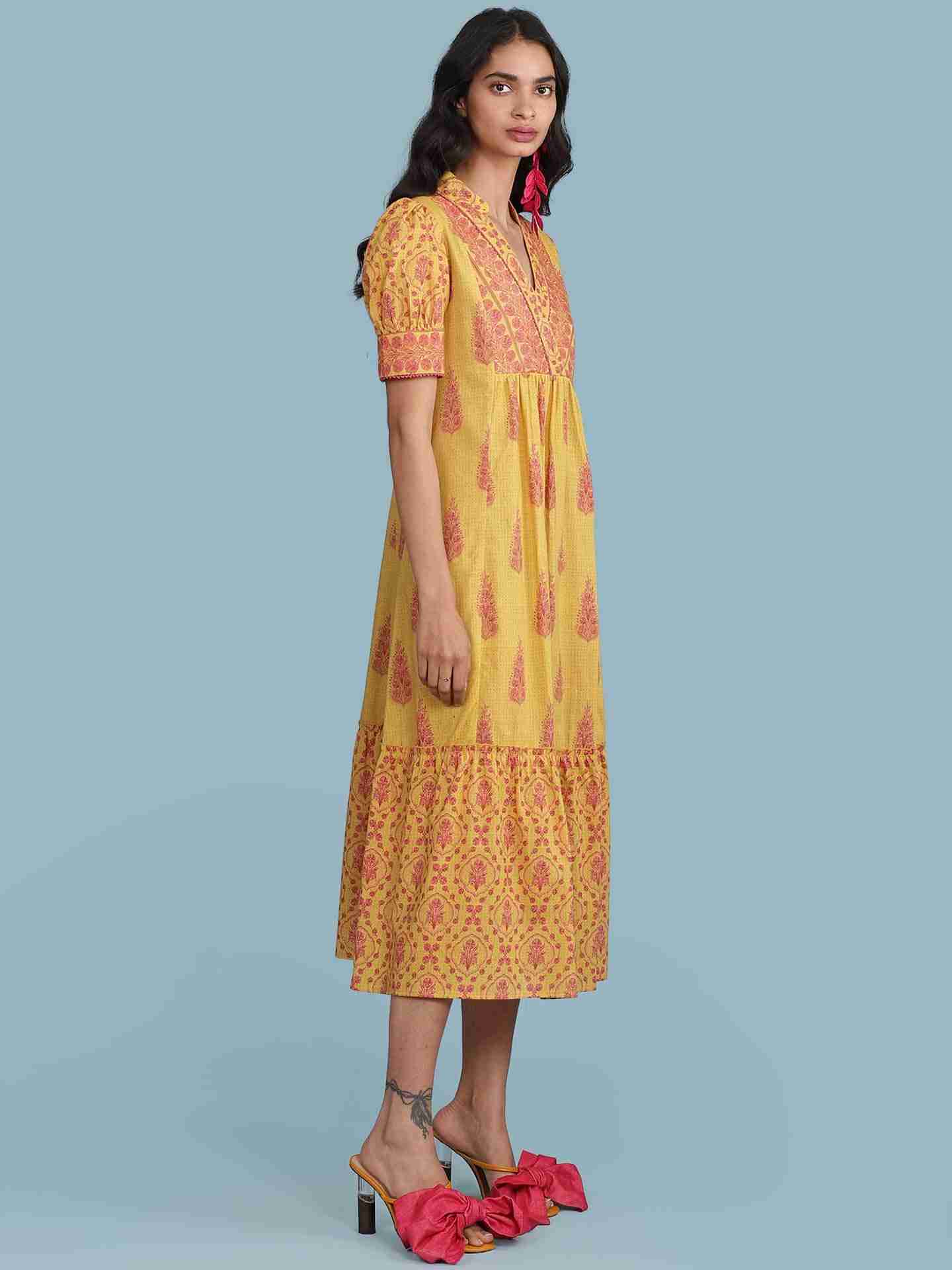Yellow Parth Long Dress