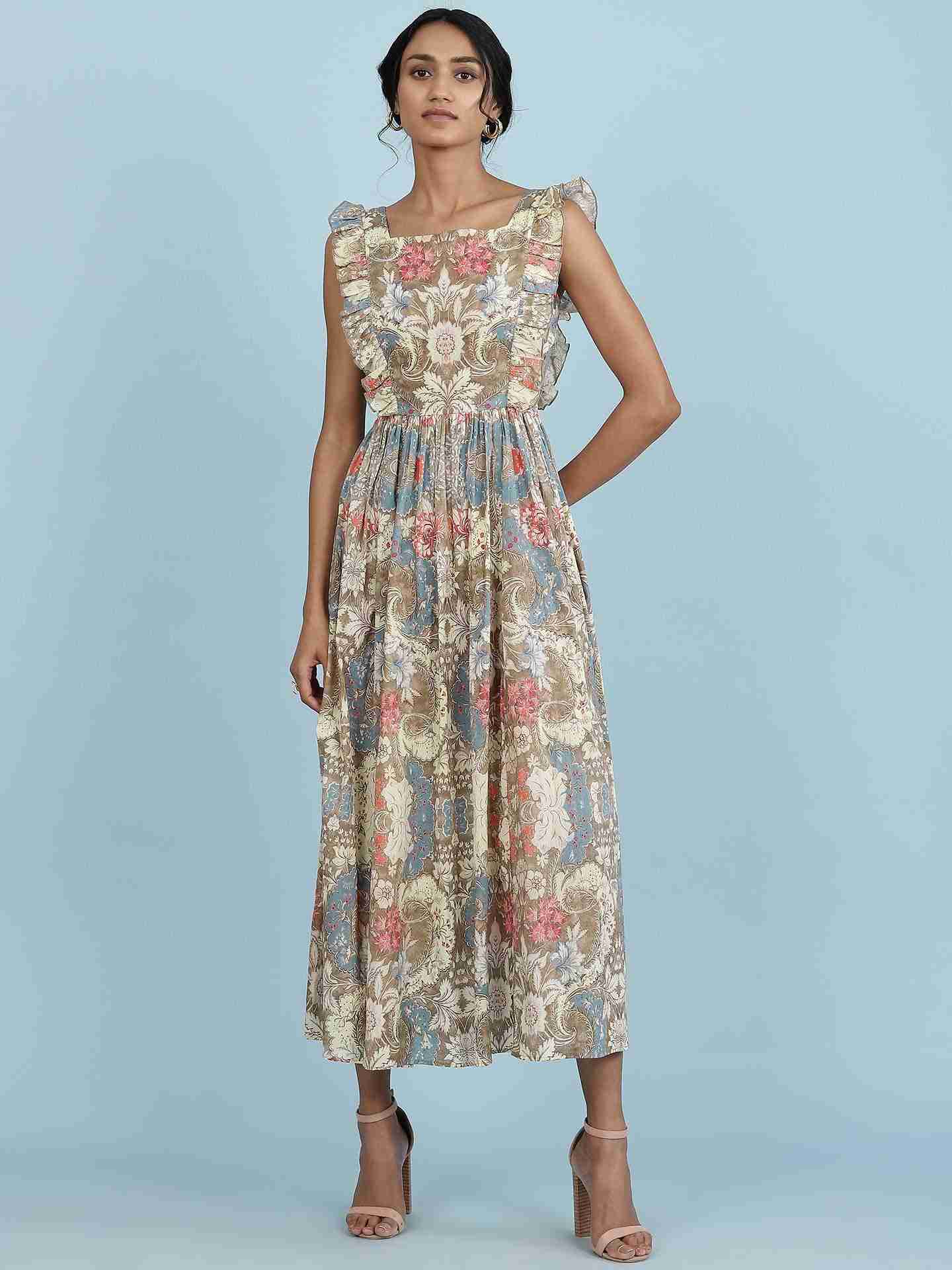 Ecru Tasvika Long Dress