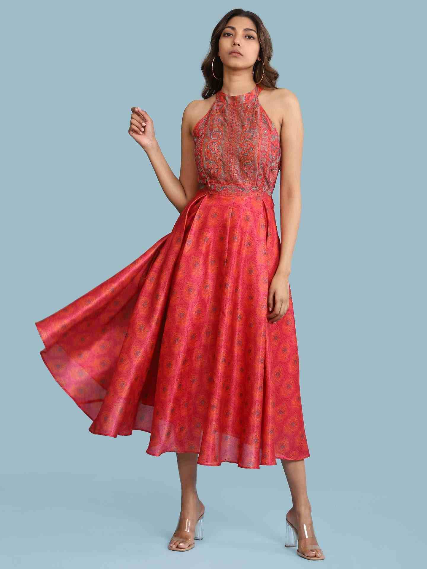 Red Geetika Long Dress