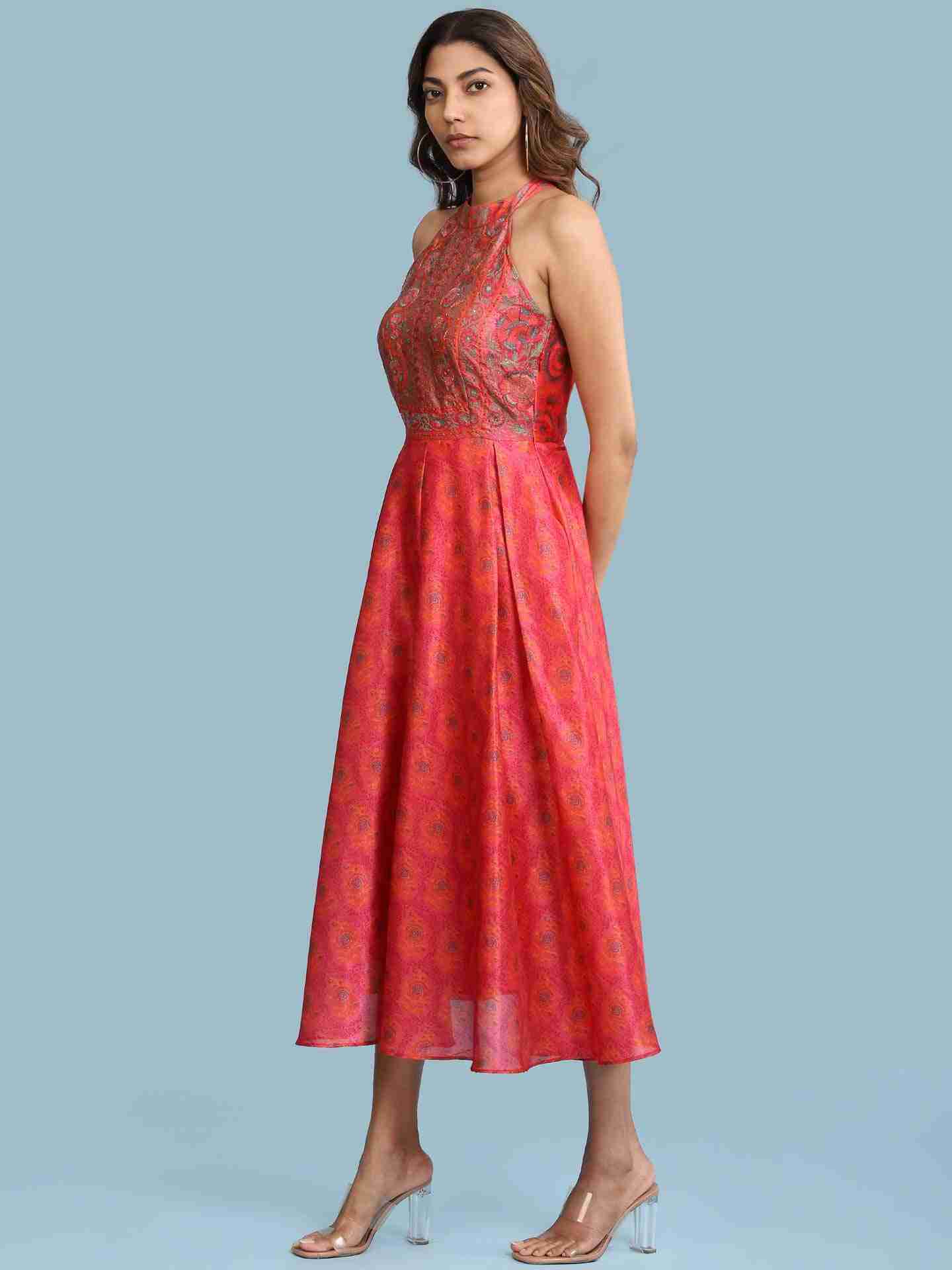 Red Geetika Long Dress