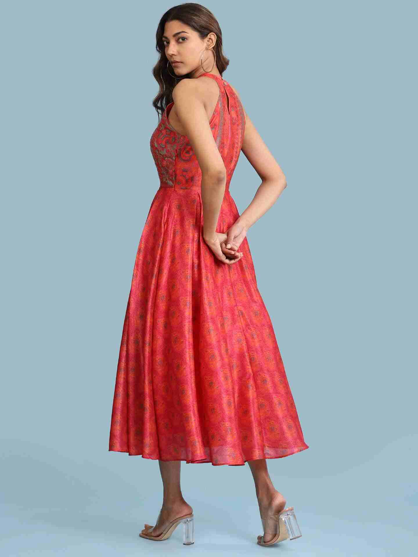 Red Geetika Long Dress