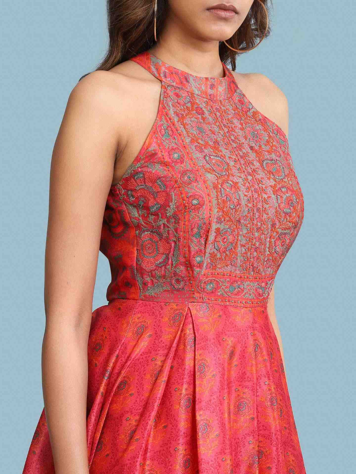 Red Geetika Long Dress