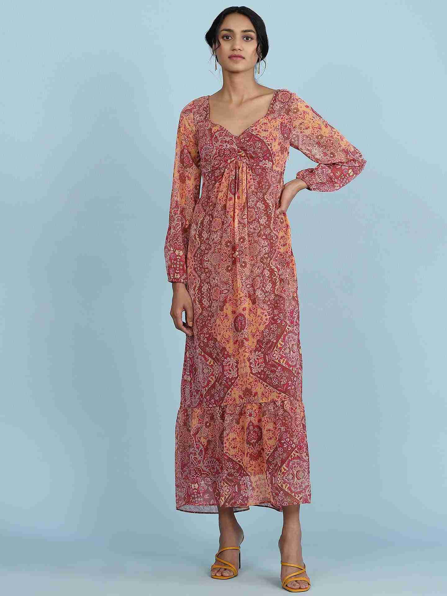 Orange Jagriti Long Dress