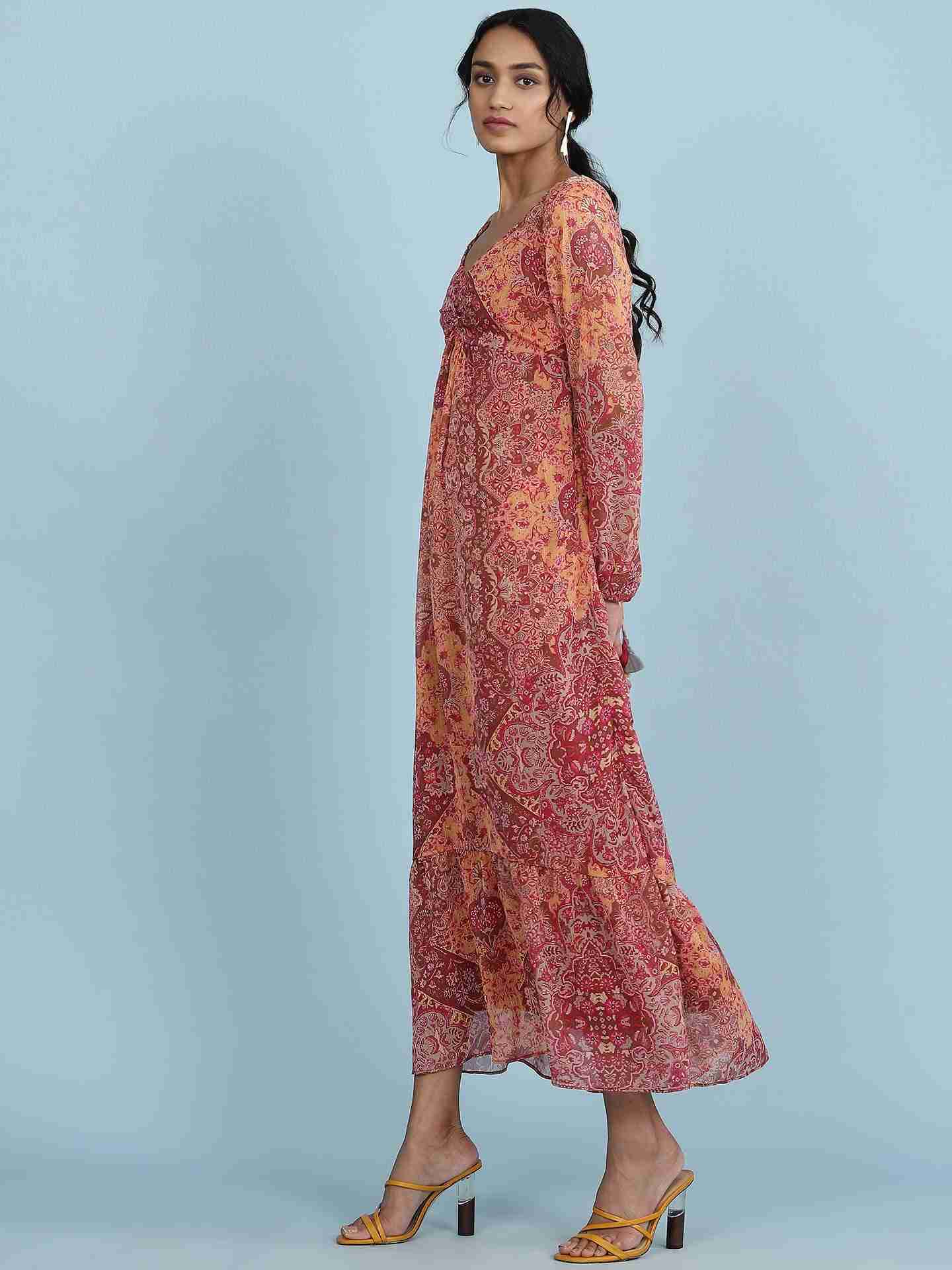 Orange Jagriti Long Dress