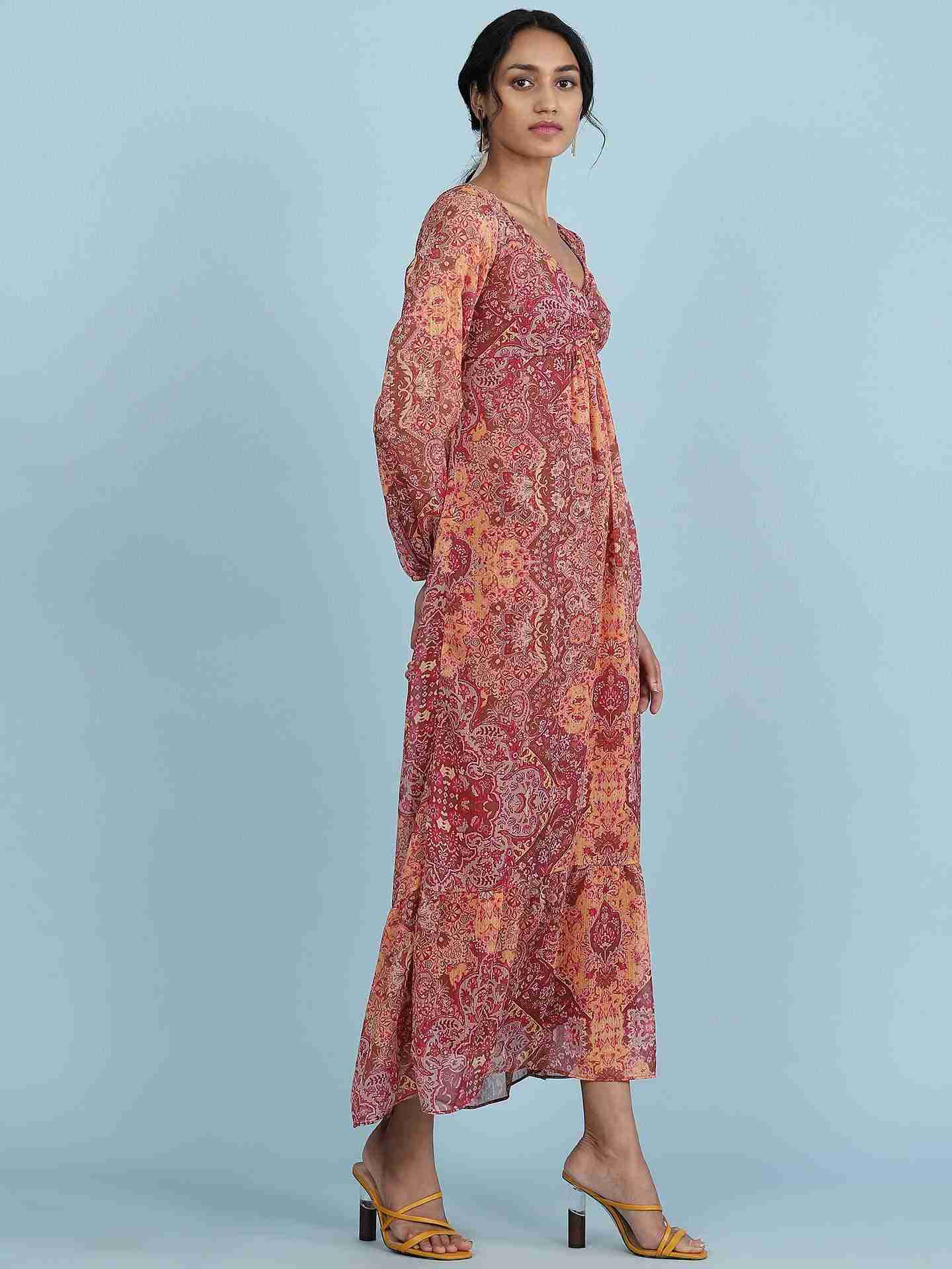 Orange Jagriti Long Dress