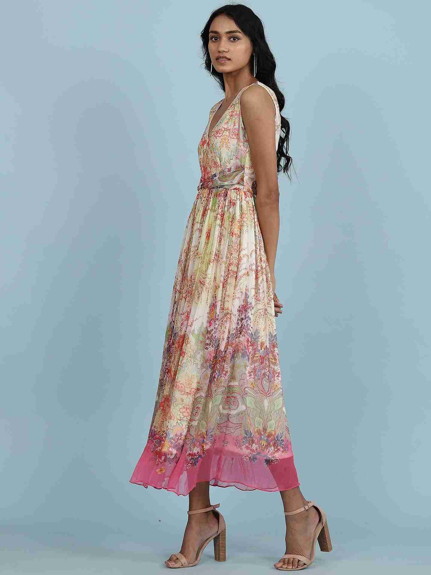 Ecru Taramagic Long Dress