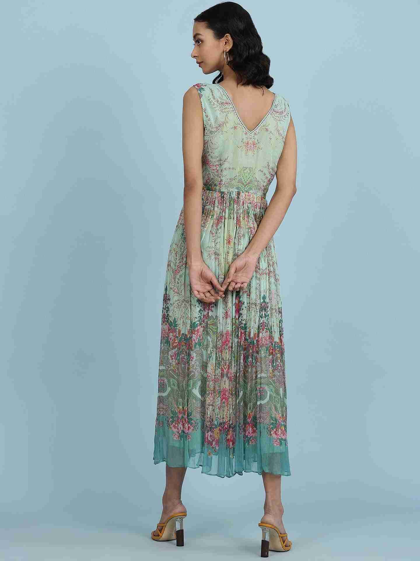 Turquoise Taramagic Long Dress