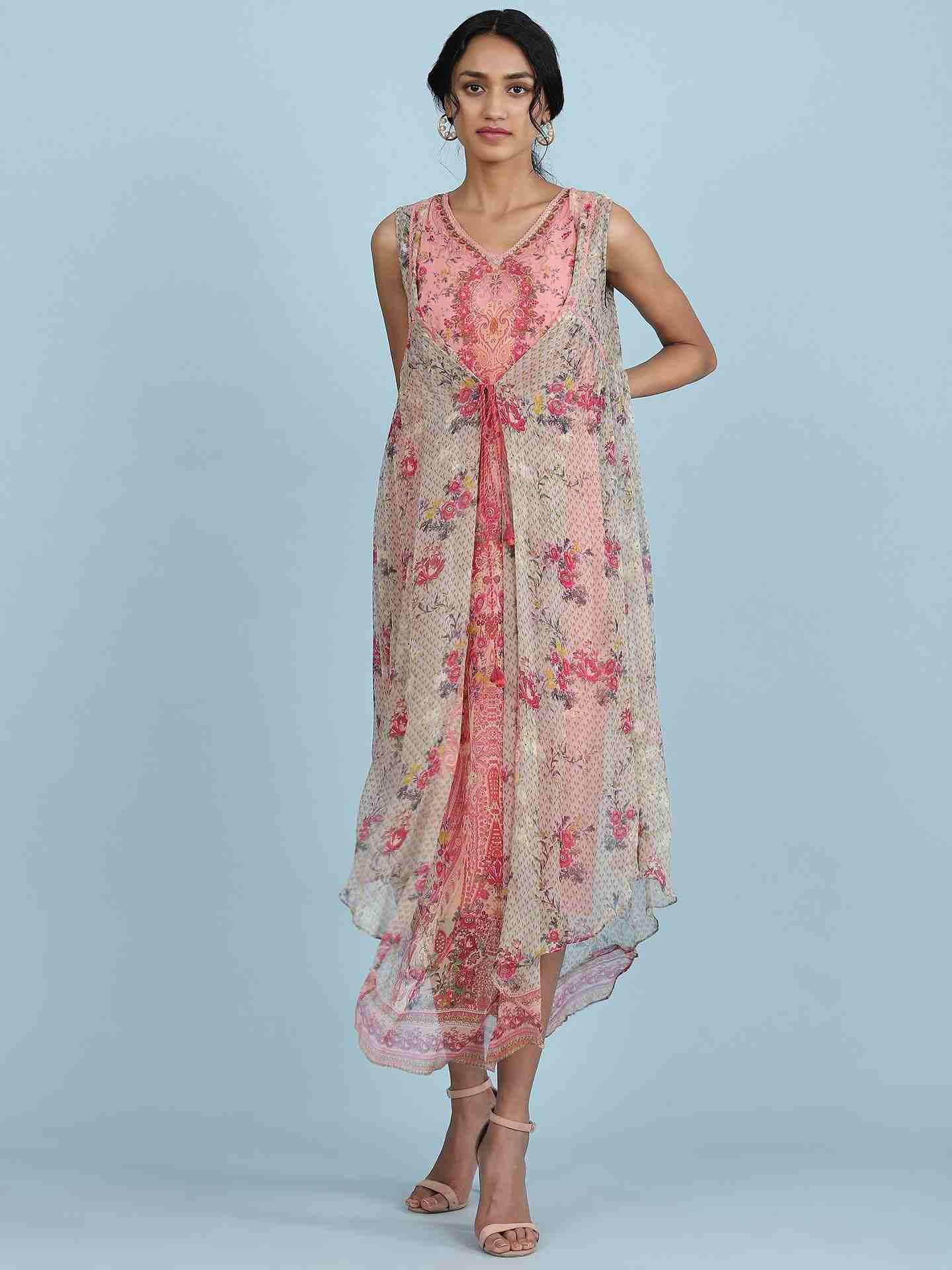 Pink Malhar Long Dress
