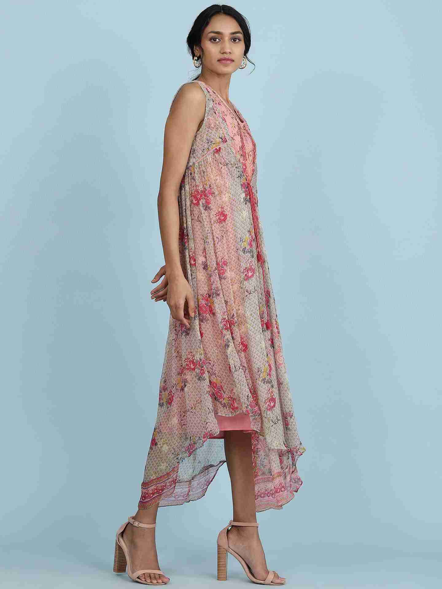 Pink Malhar Long Dress