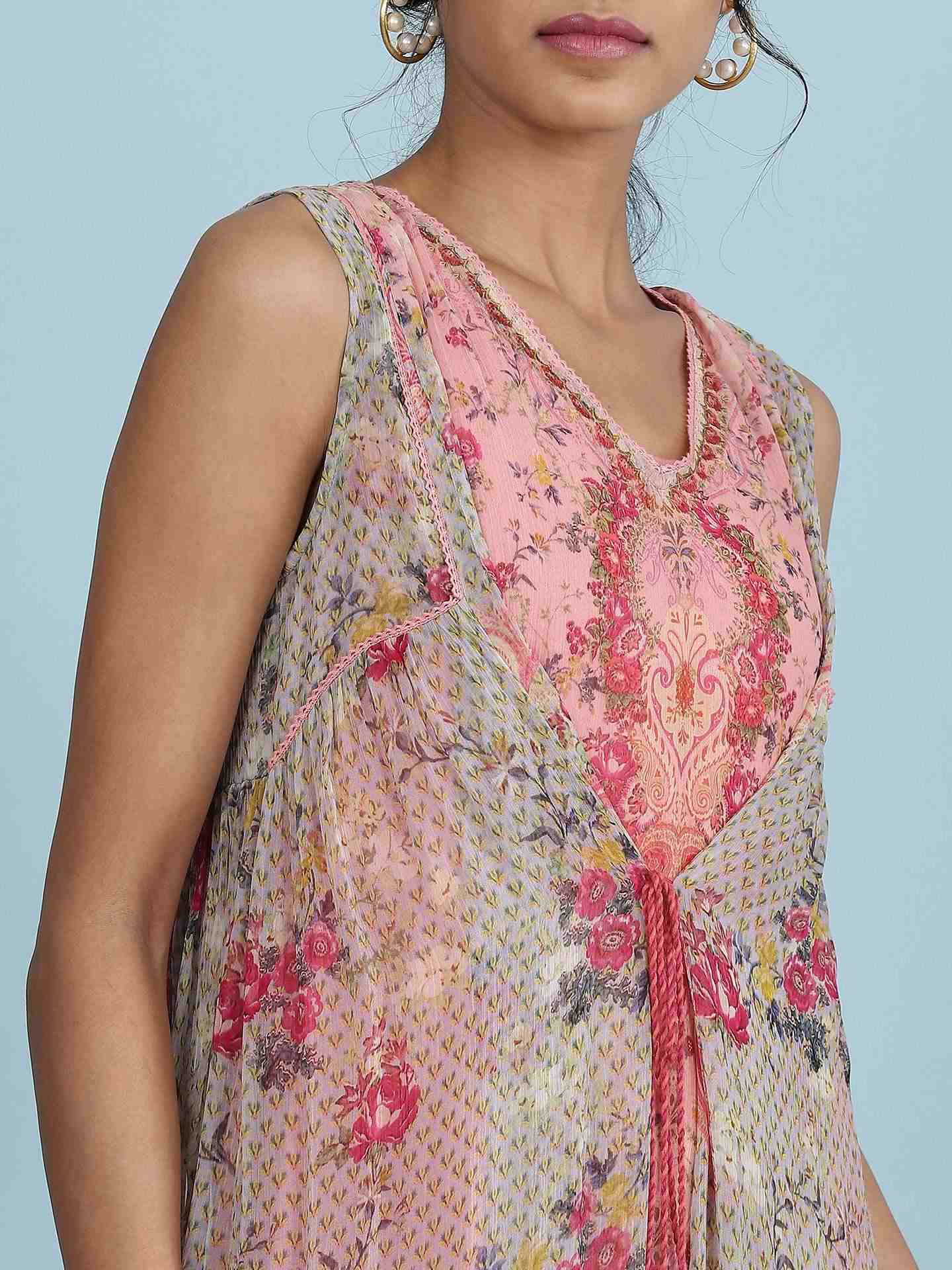 Pink Malhar Long Dress
