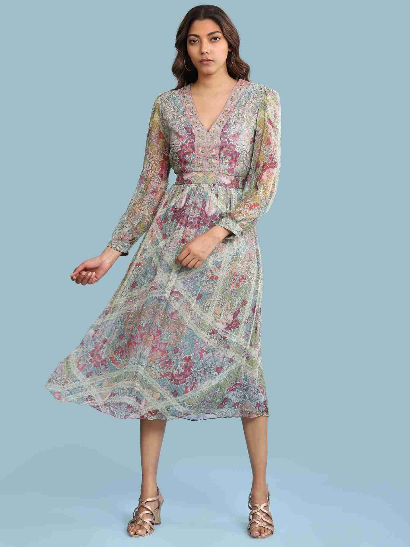 Green Indra Long Dress