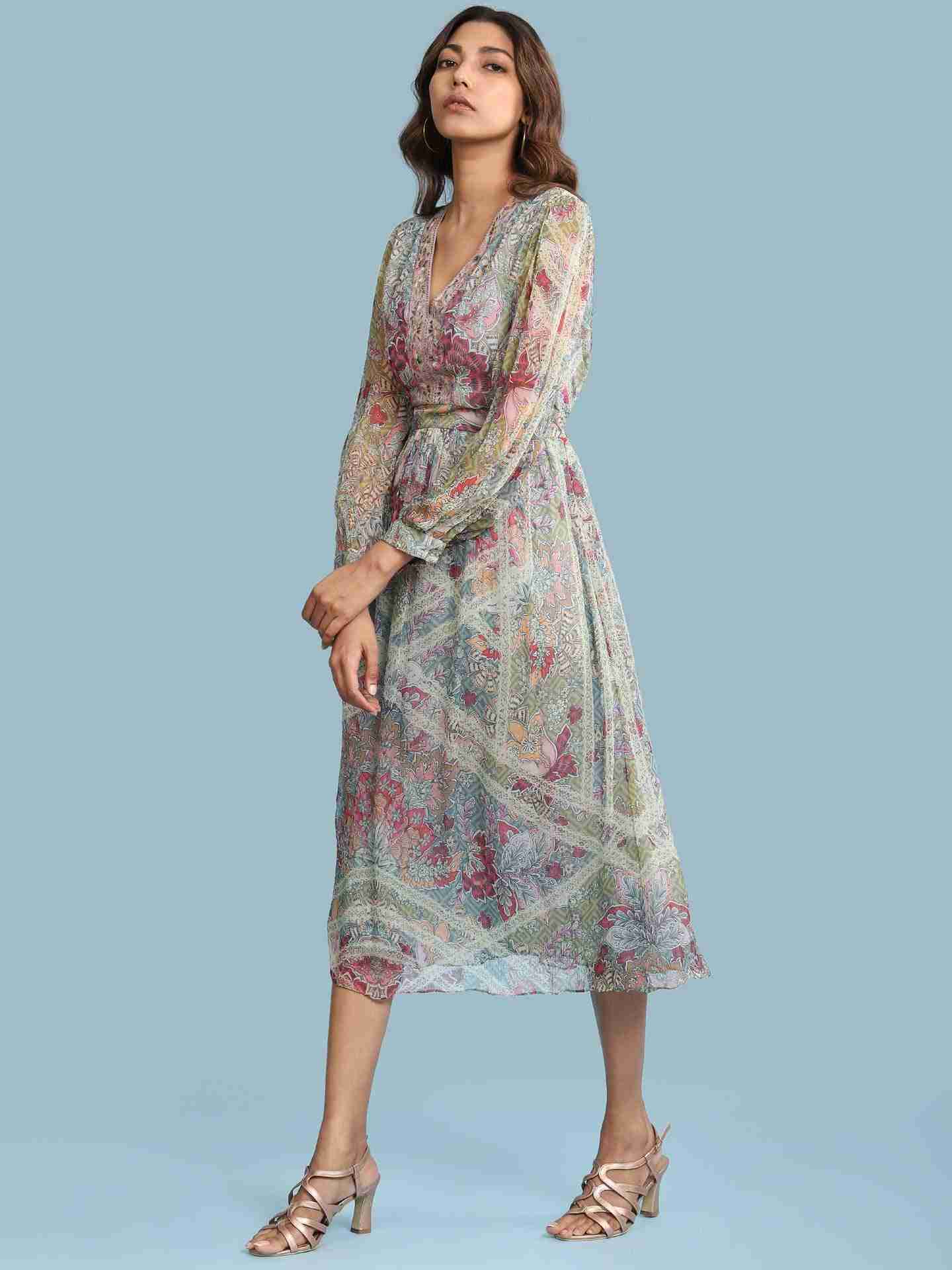 Green Indra Long Dress