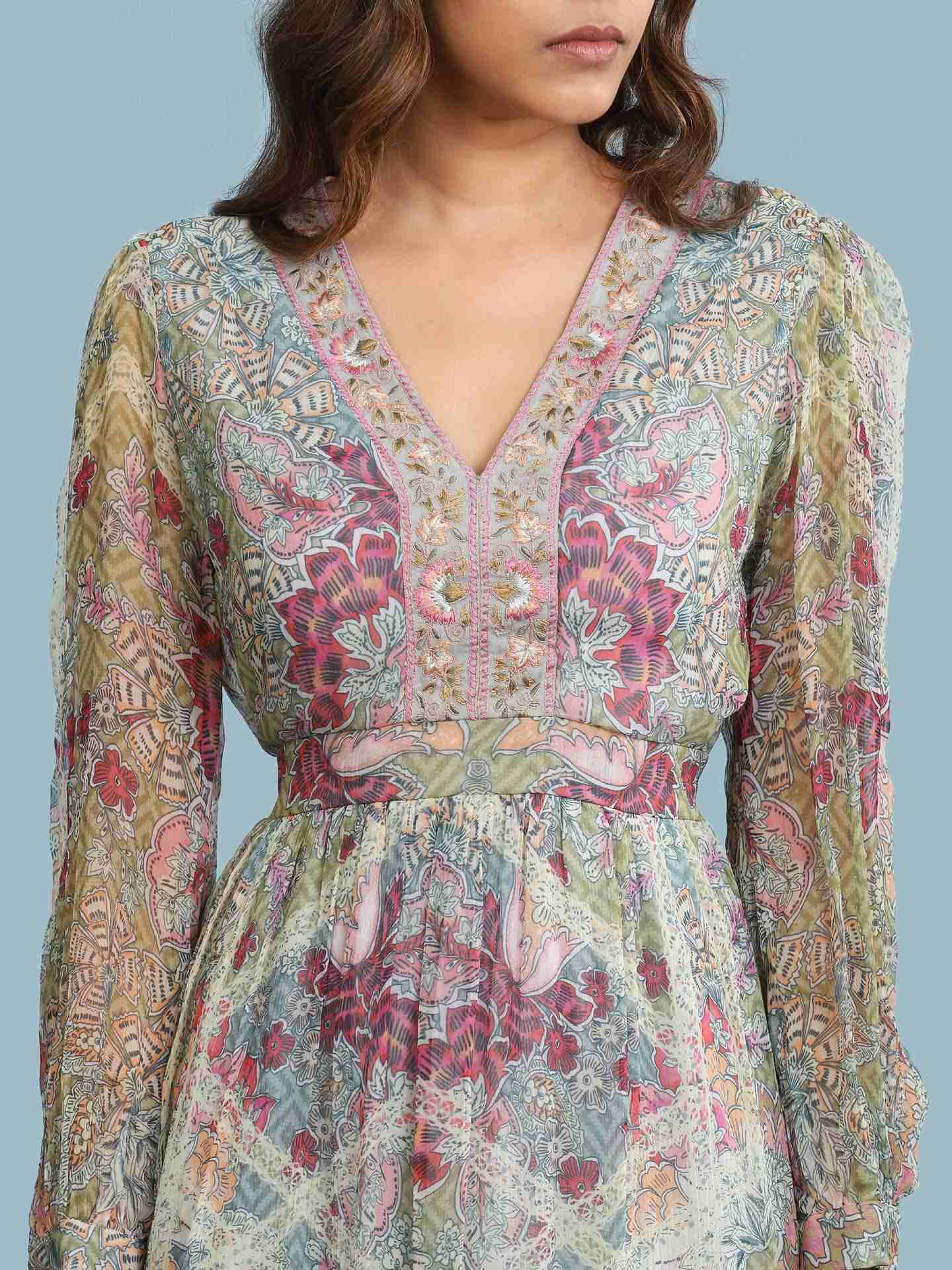 Green Indra Long Dress