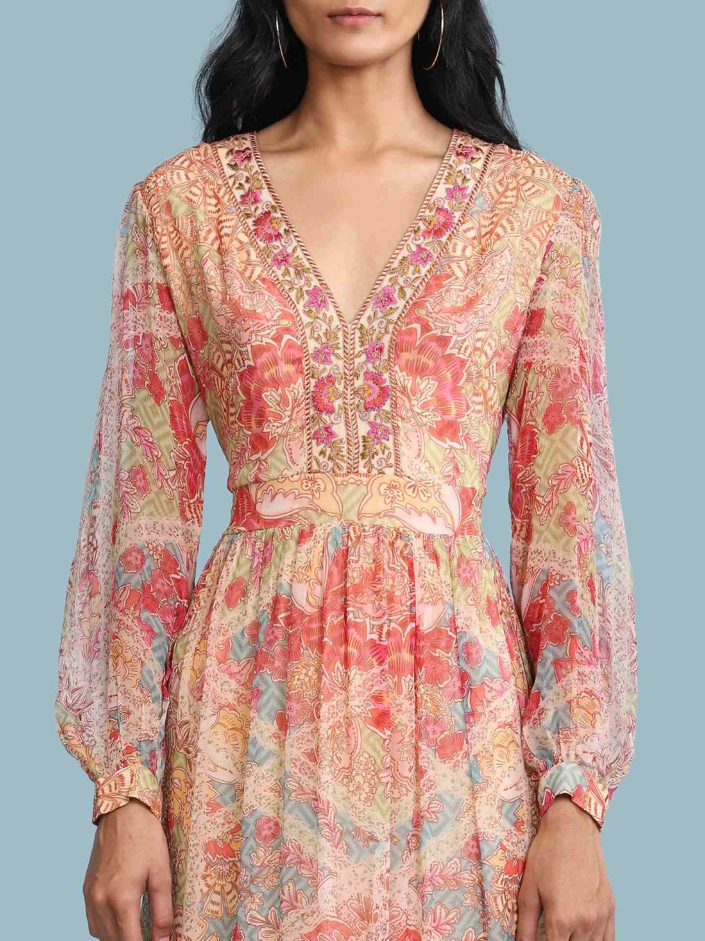 Pink Indra Long Dress