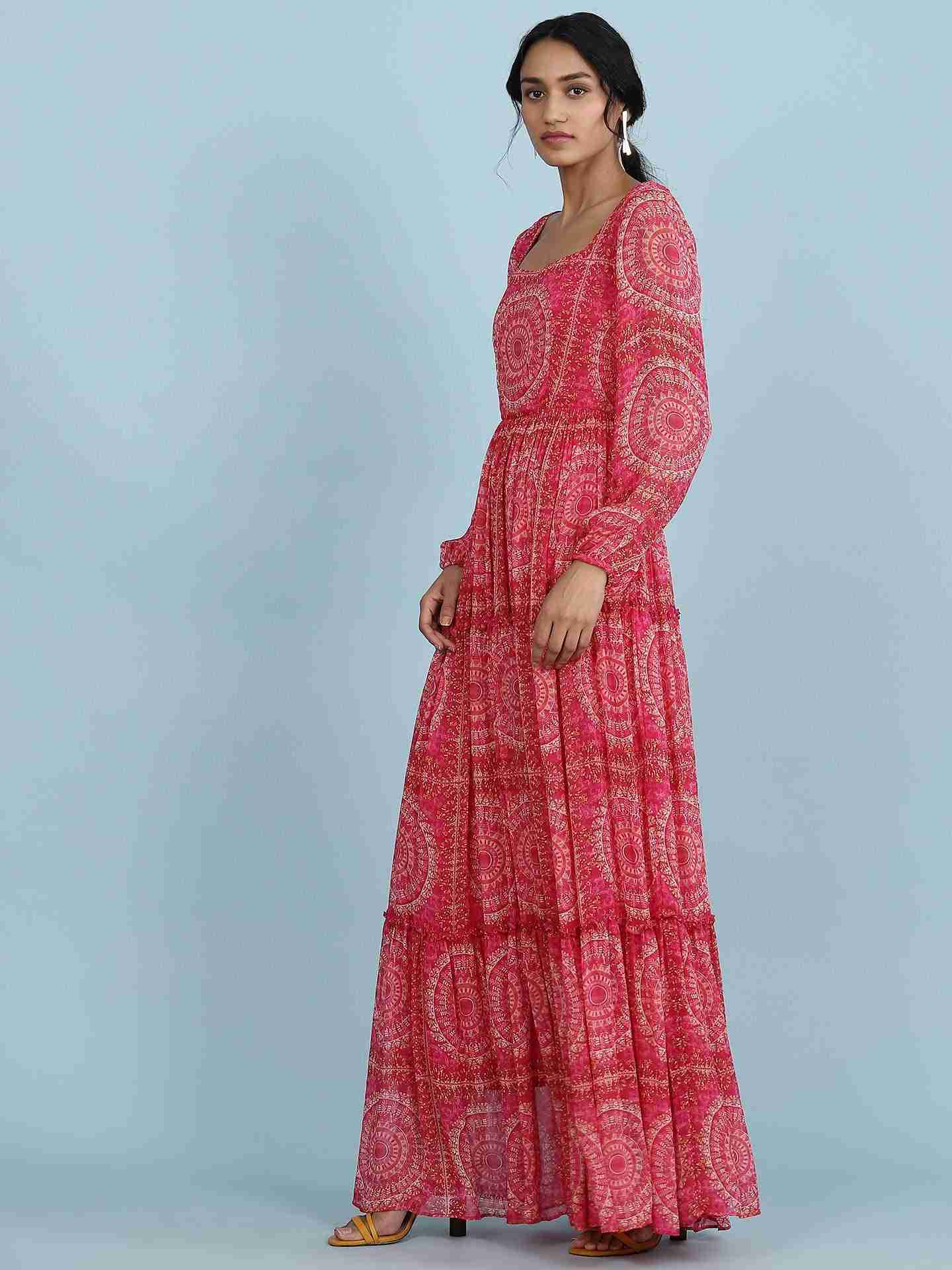 Pink Alena Long Dress