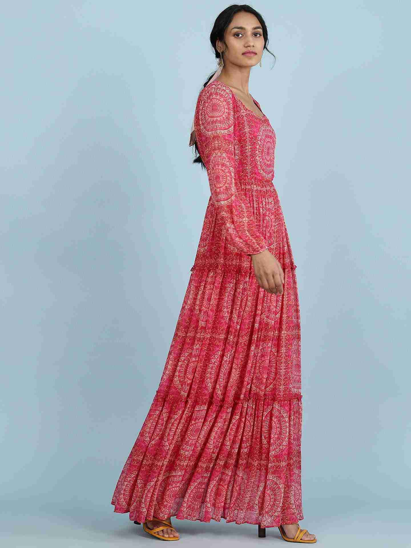 Pink Alena Long Dress