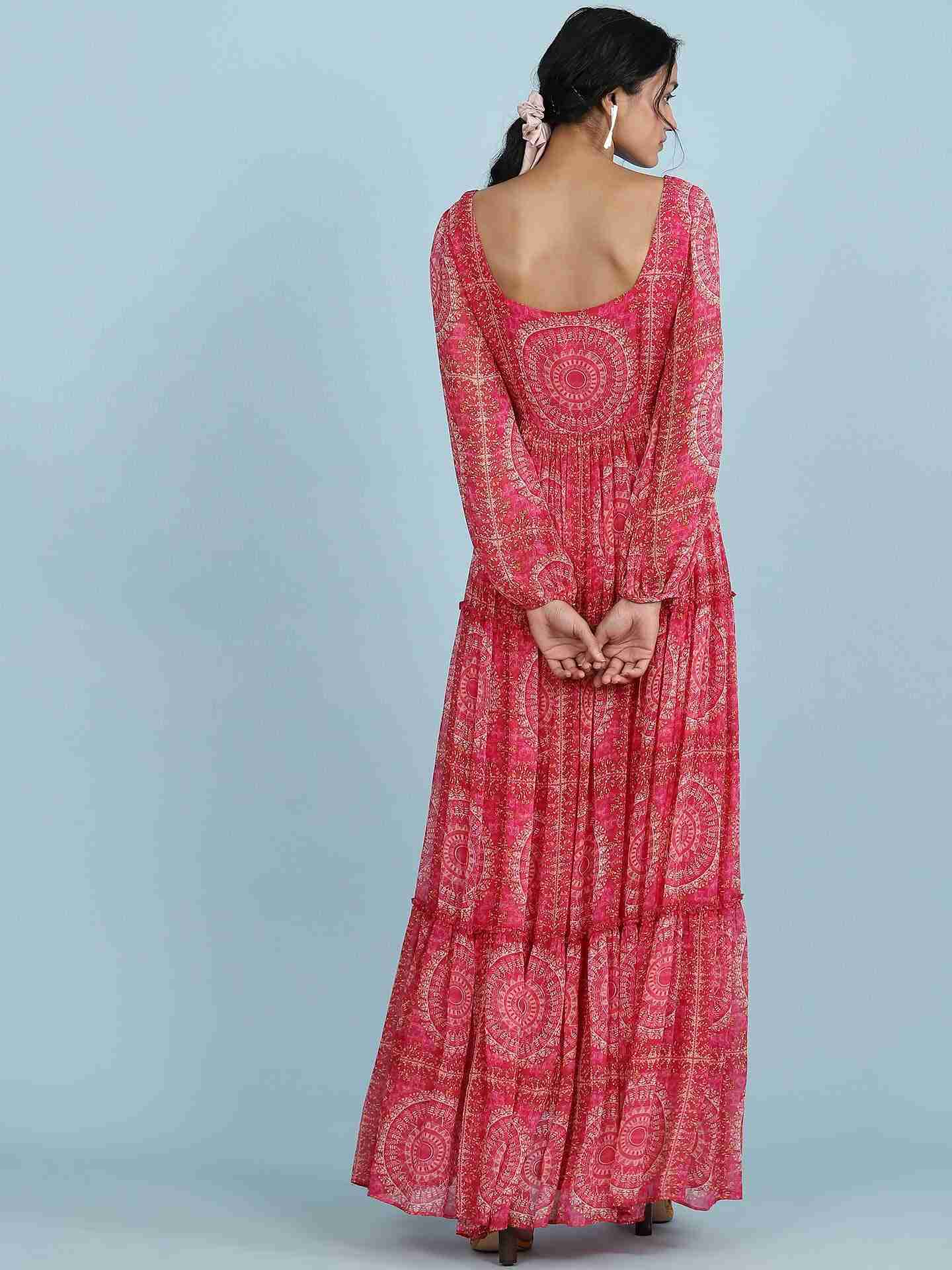 Pink Alena Long Dress
